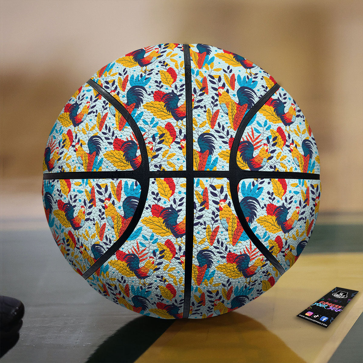 Chicken Exotic Print Pattern Basketball-grizzshop