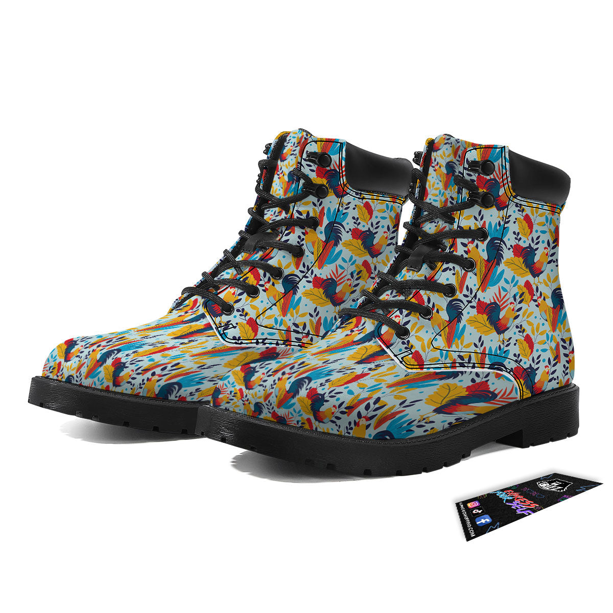 Chicken Exotic Print Pattern Boots-grizzshop