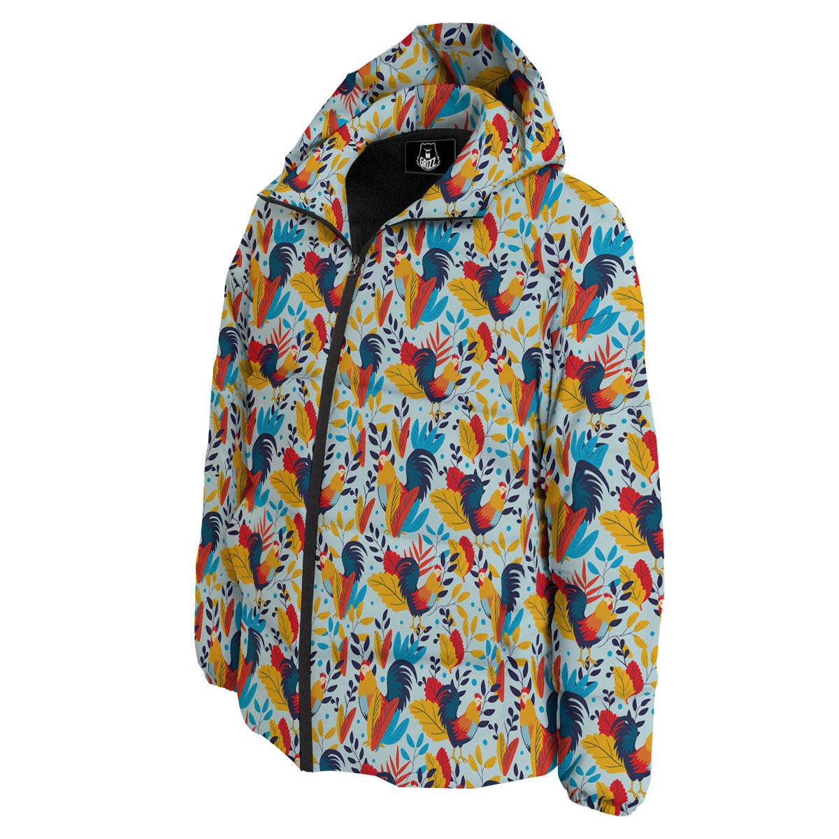 Chicken Exotic Print Pattern Down Jacket-grizzshop