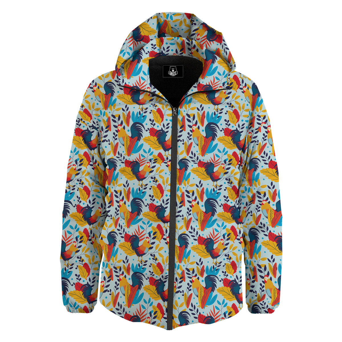 Chicken Exotic Print Pattern Down Jacket-grizzshop