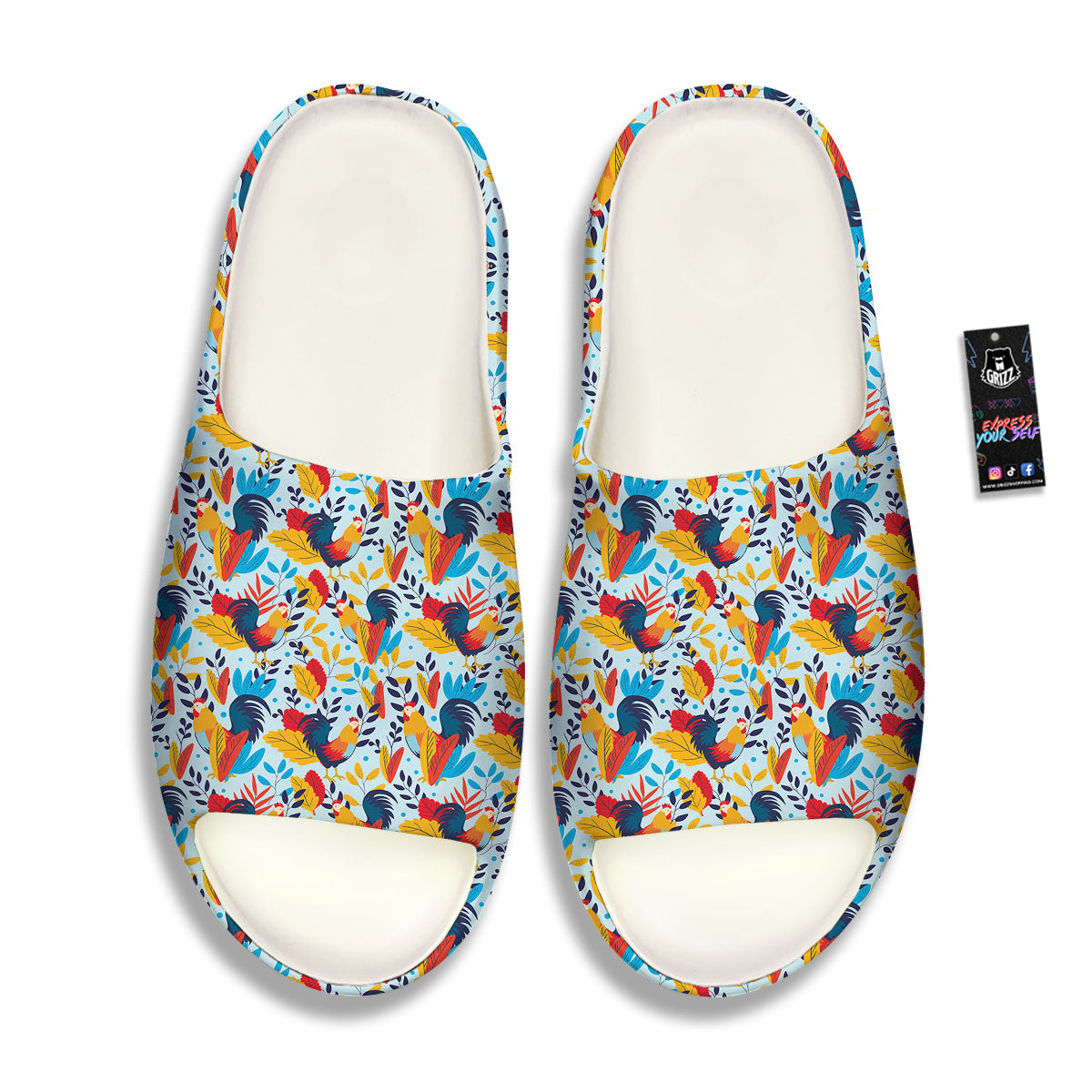 Chicken Exotic Print Pattern Sandals-grizzshop