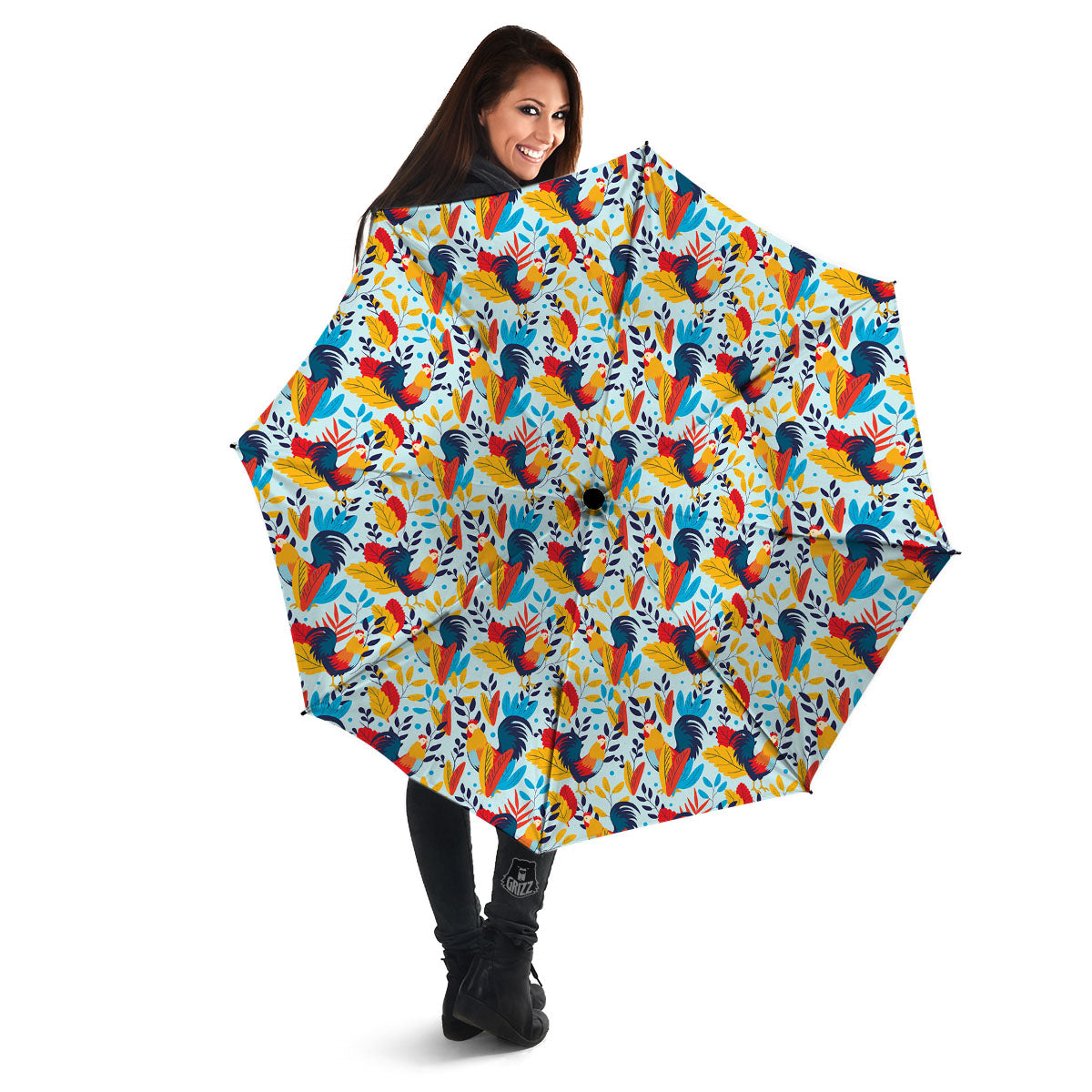 Chicken Exotic Print Pattern Umbrella-grizzshop