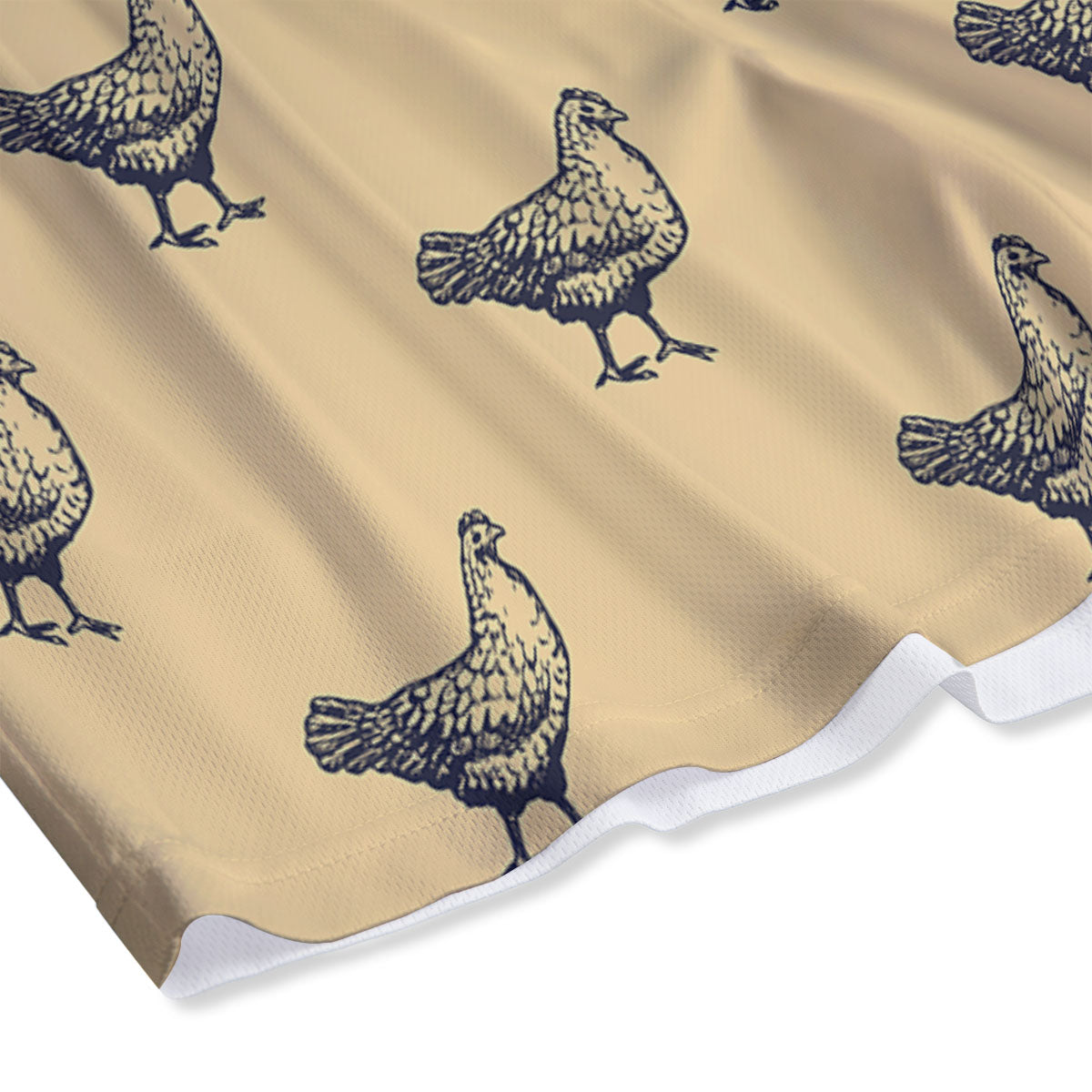Chicken Hand Drawn Print Pattern Mesh Shorts-grizzshop