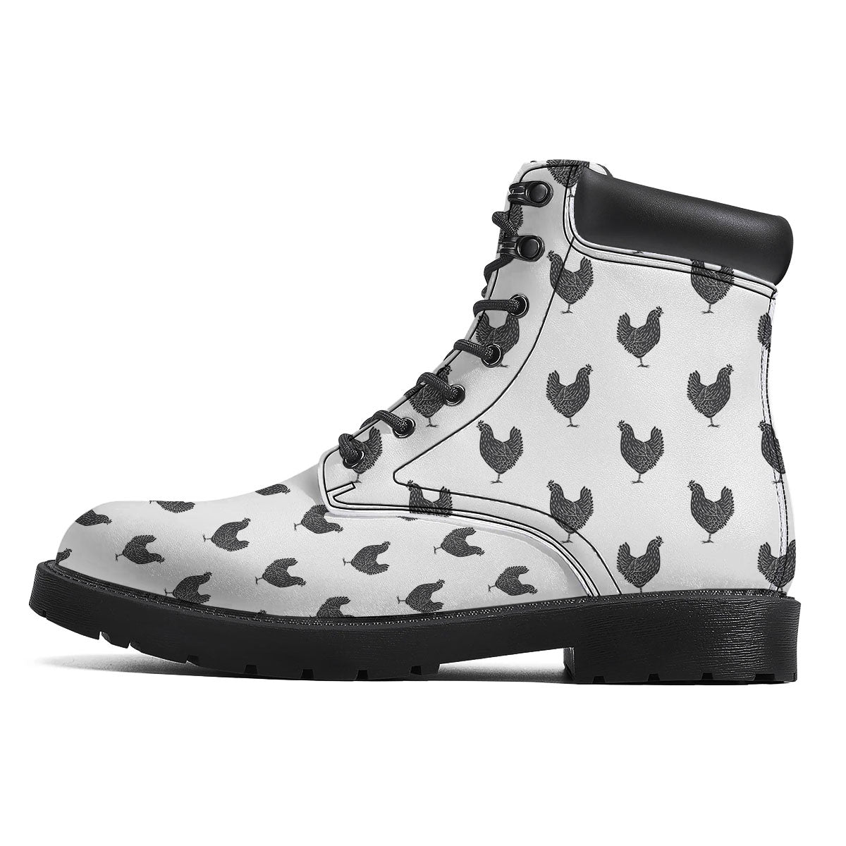 Chicken Painting Print Pattern Boots-grizzshop