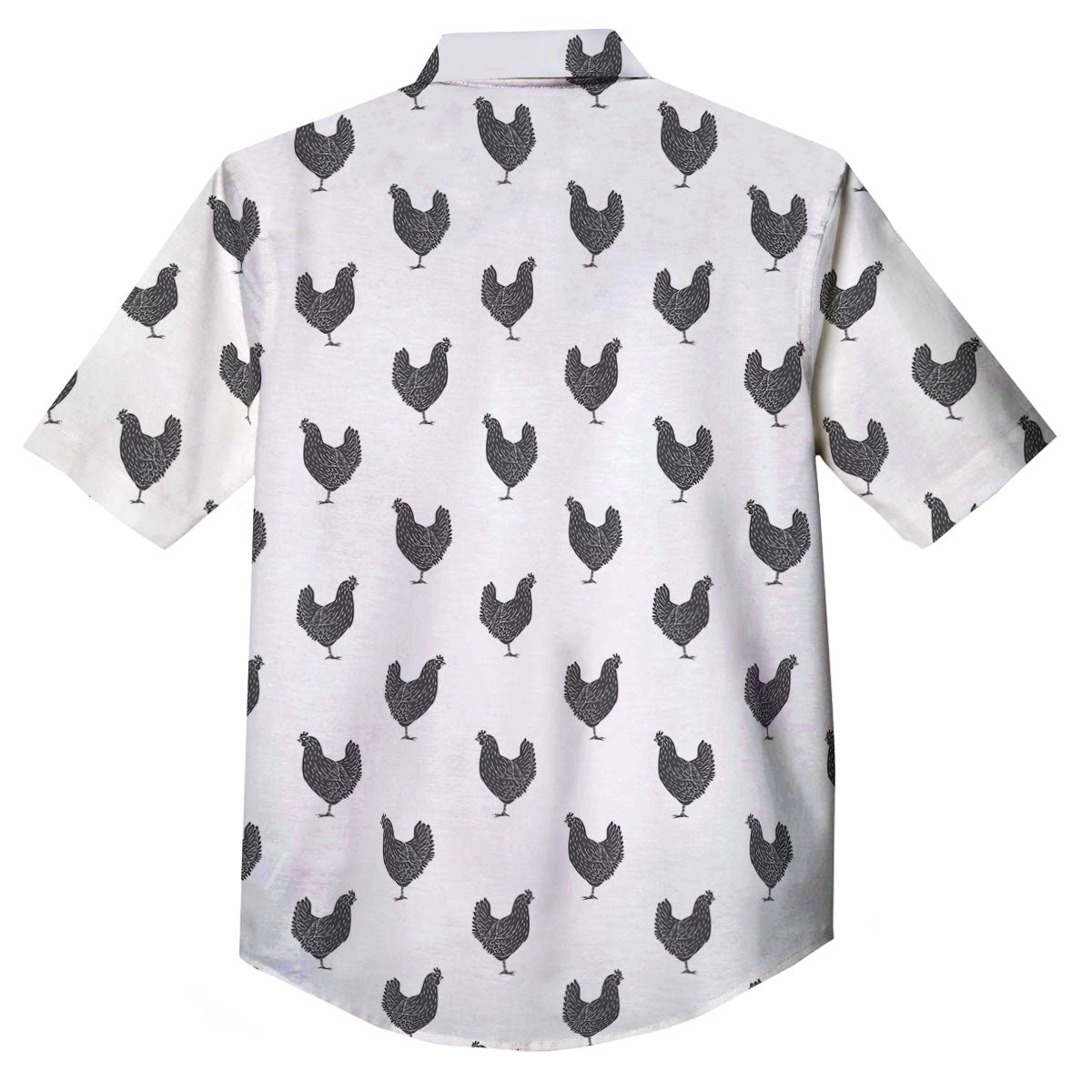 Chicken Painting Print Pattern Button Up Shirt-grizzshop