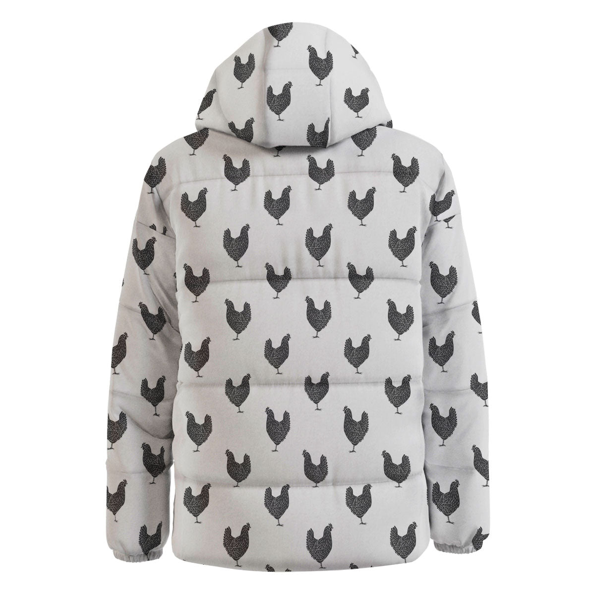 Chicken Painting Print Pattern Down Jacket-grizzshop