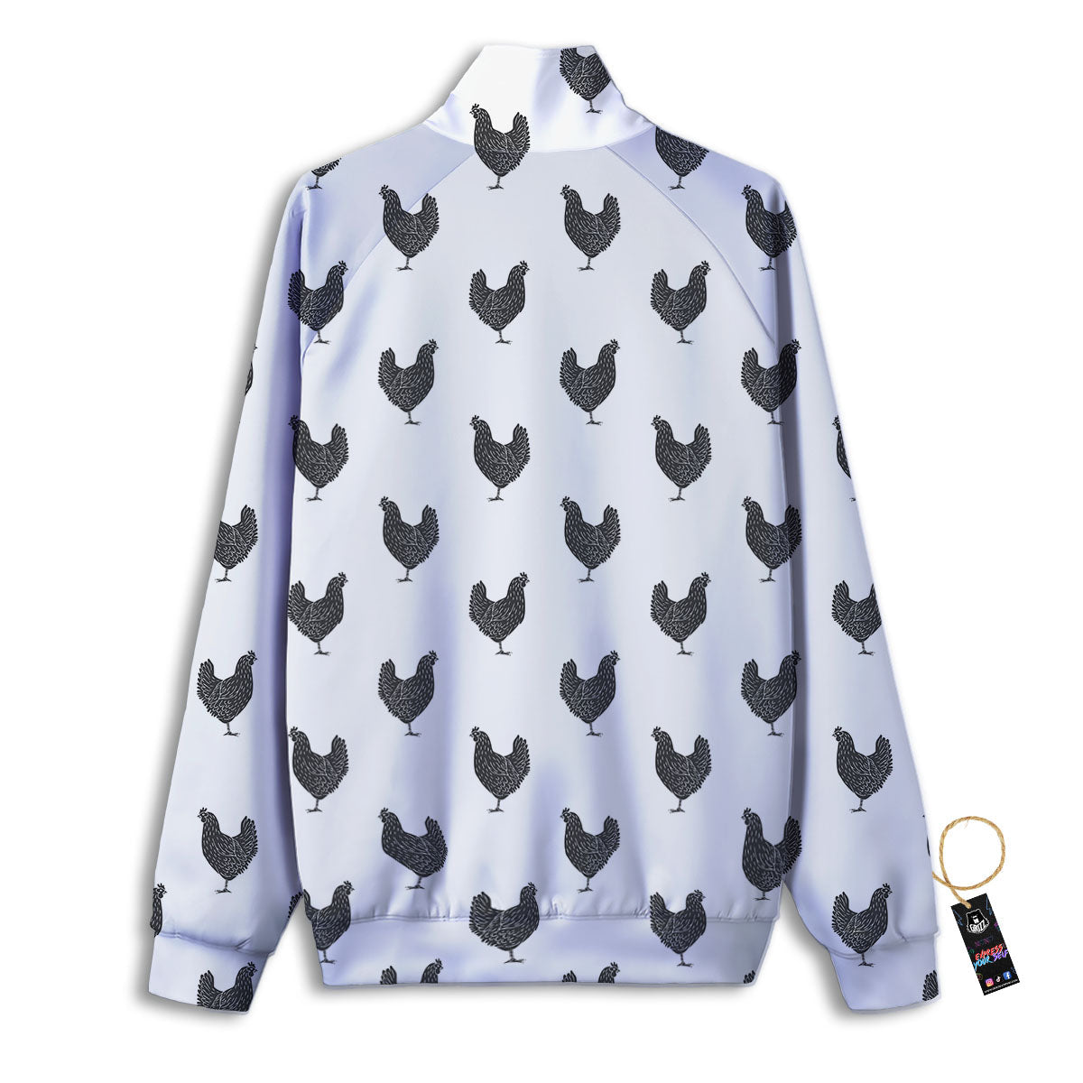 Chicken Painting Print Pattern Track Jacket-grizzshop