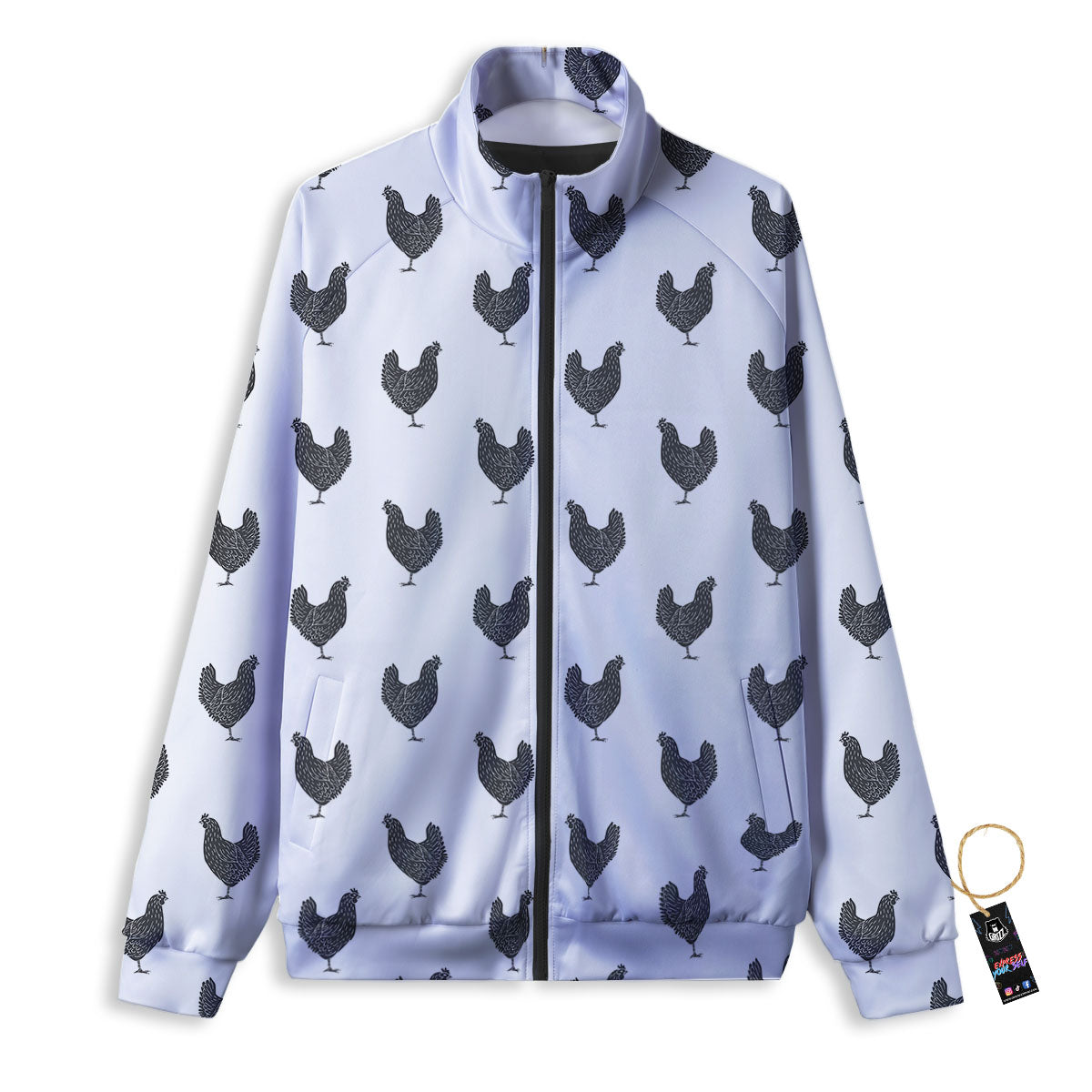 Chicken Painting Print Pattern Track Jacket-grizzshop