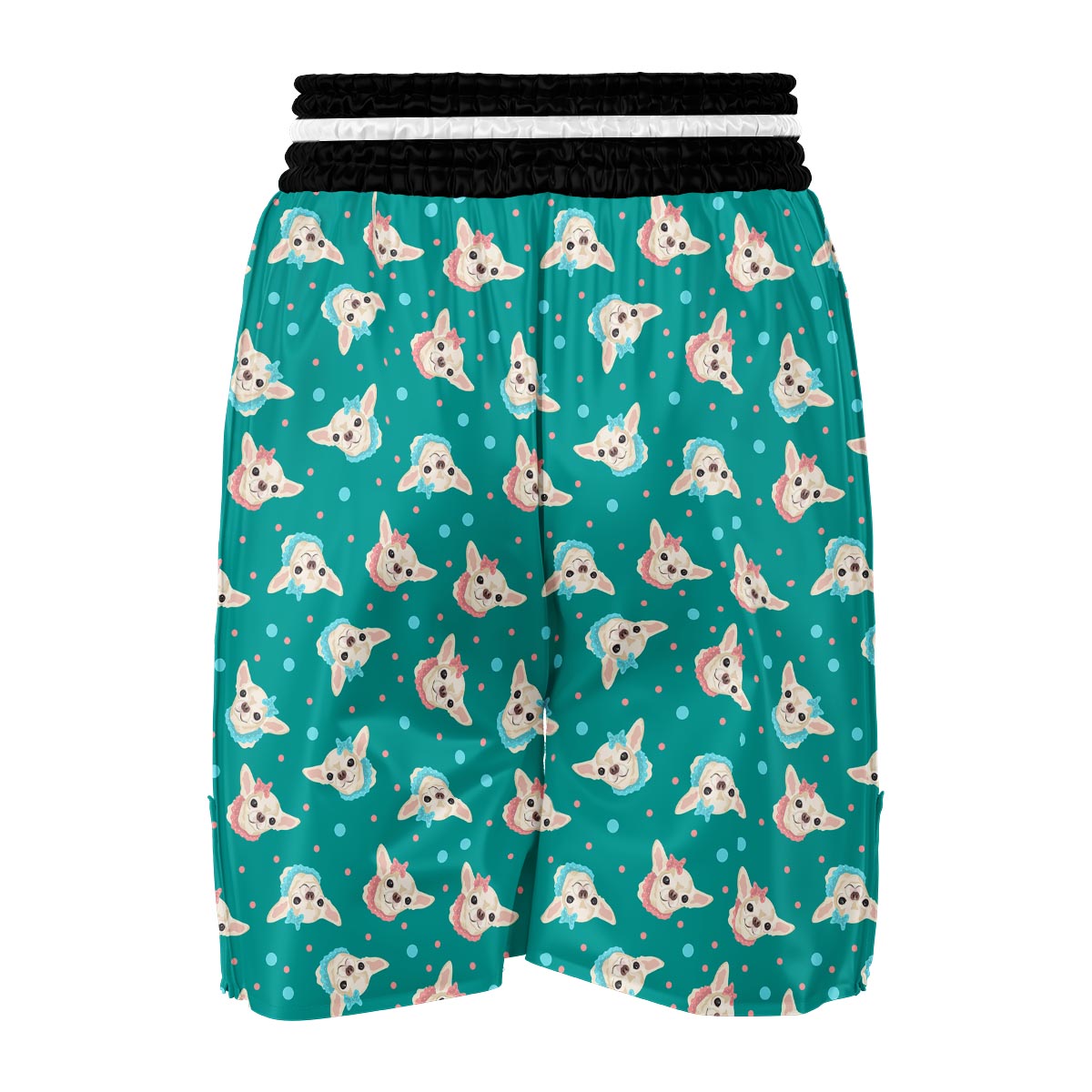 Chihuahua Dot Pattern Print Boxing Shorts-grizzshop