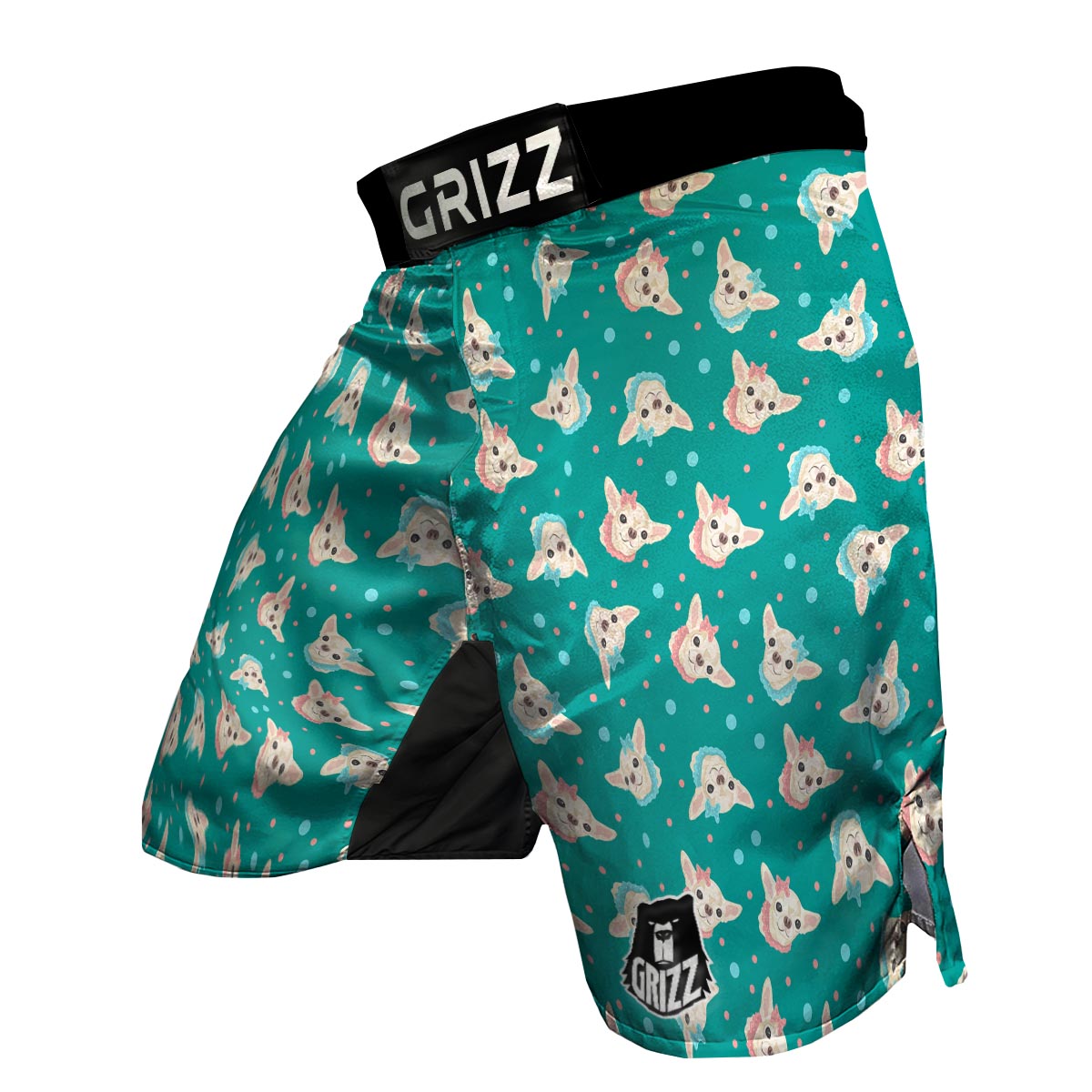 Chihuahua Dot Pattern Print MMA Shorts-grizzshop