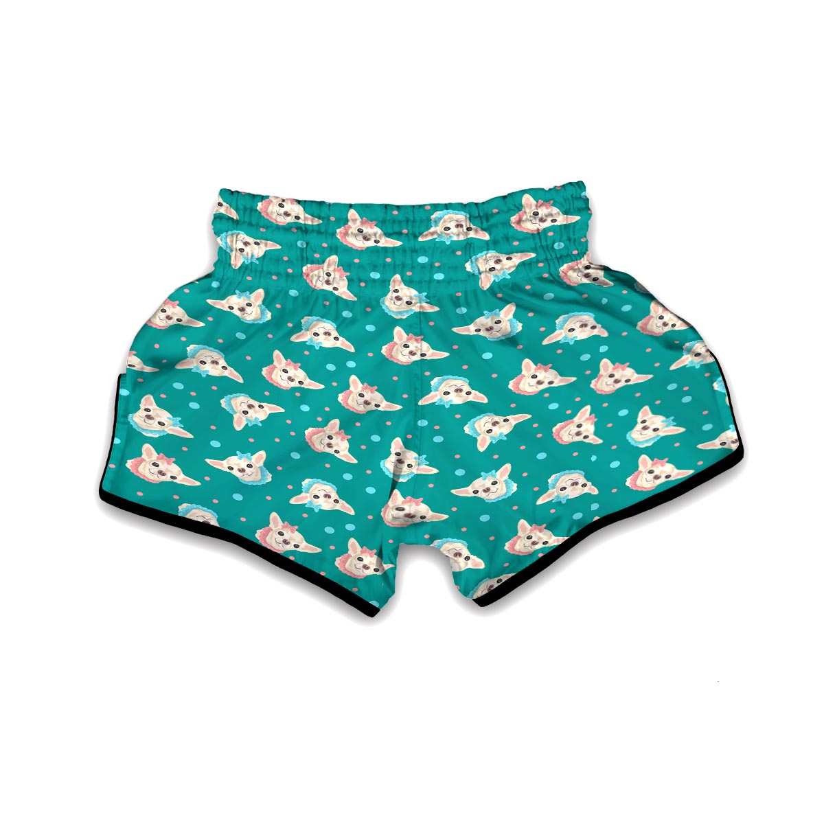 Chihuahua Dot Pattern Print Muay Thai Boxing Shorts-grizzshop