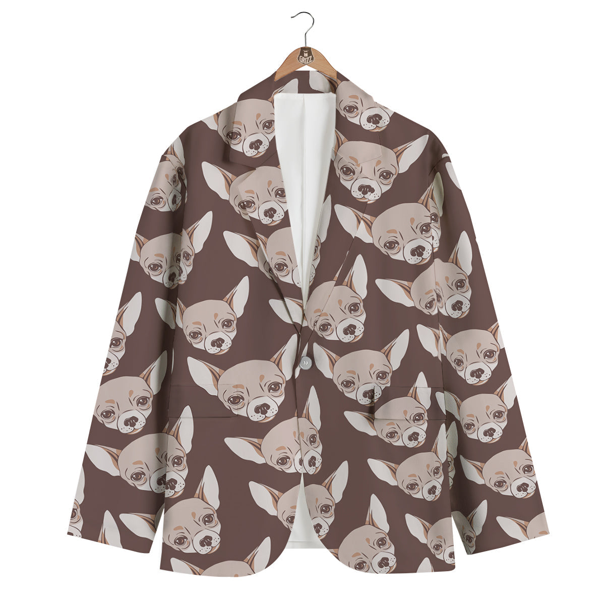 Chihuahua Pattern Men's Blazer-grizzshop