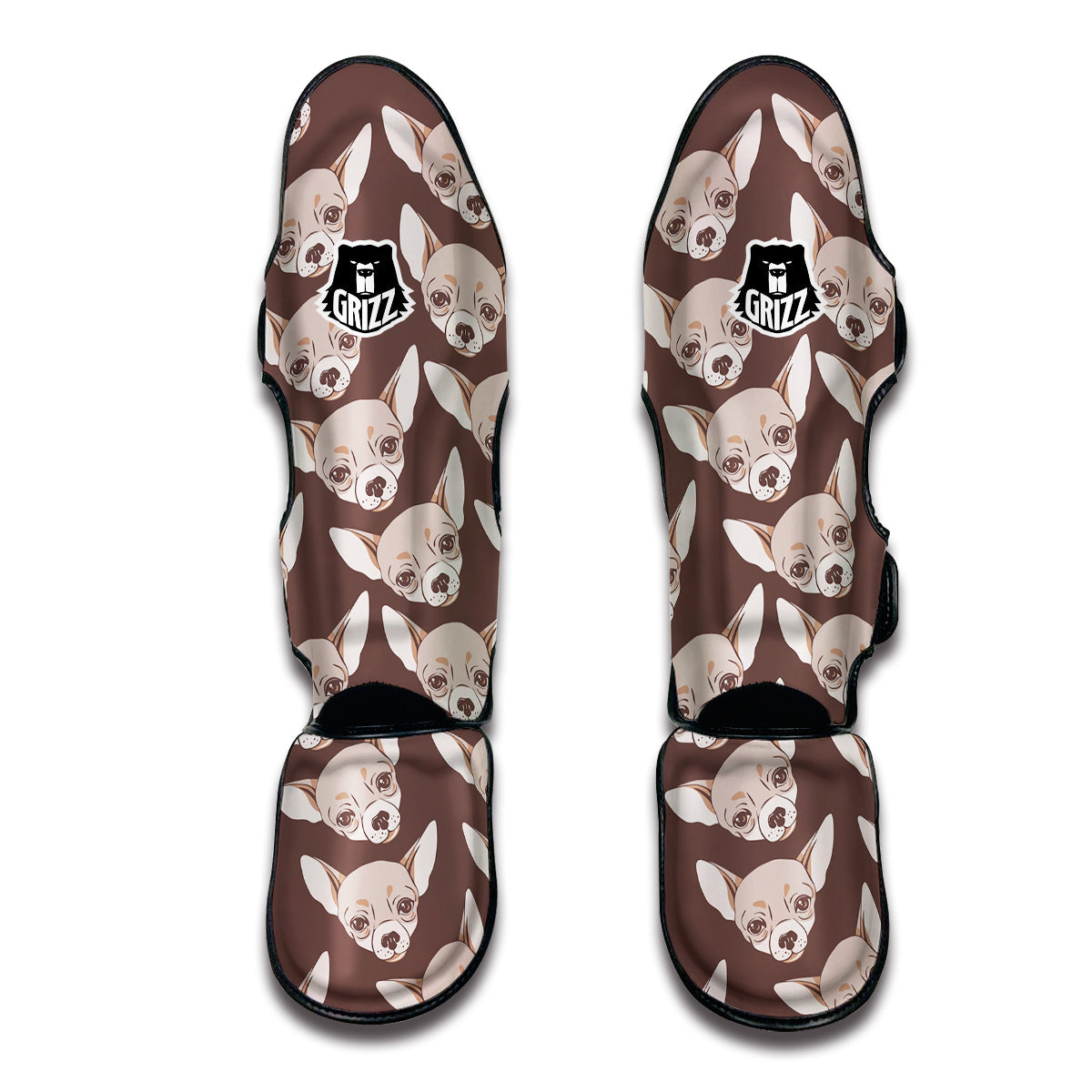 Chihuahua Pattern Muay Thai Shin Guards-grizzshop