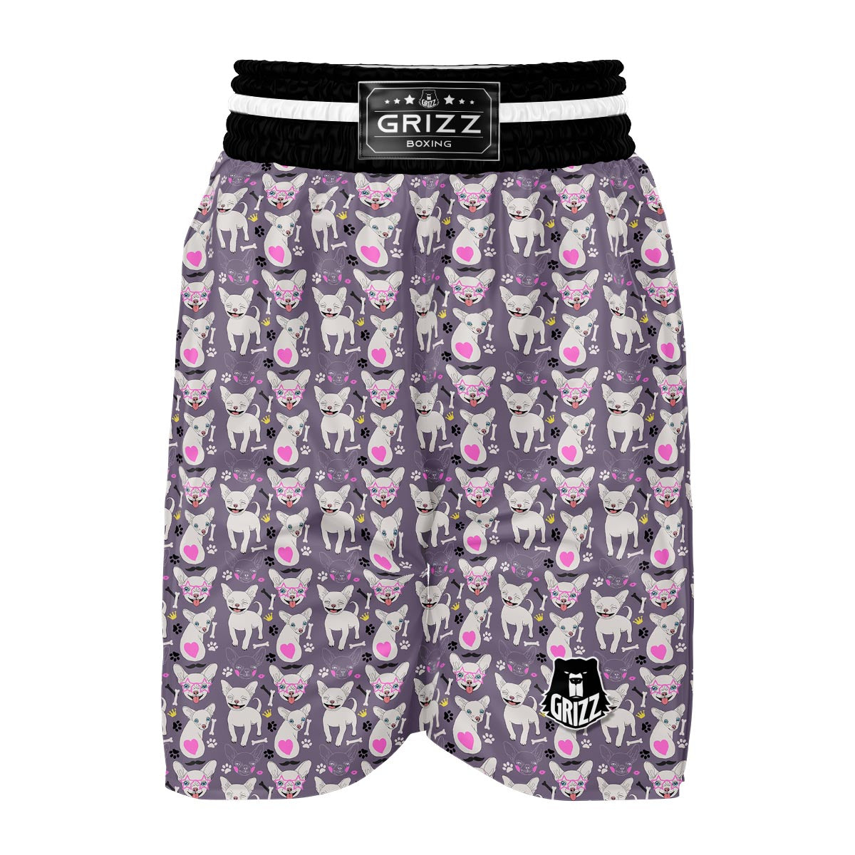 Chihuahua Print Pattern Boxing Shorts-grizzshop