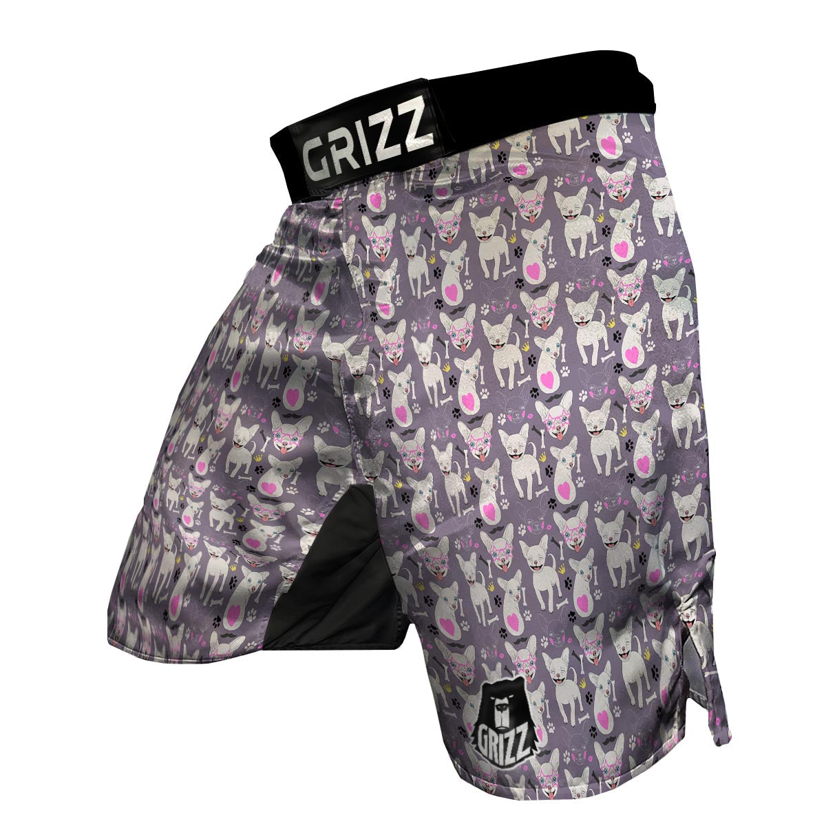 Chihuahua Print Pattern MMA Shorts-grizzshop