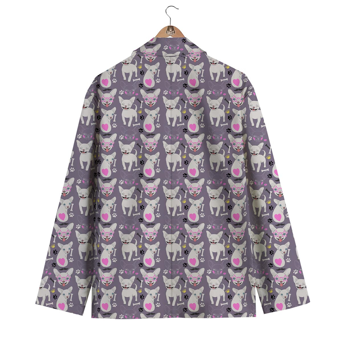 Chihuahua Print Pattern Men's Blazer-grizzshop