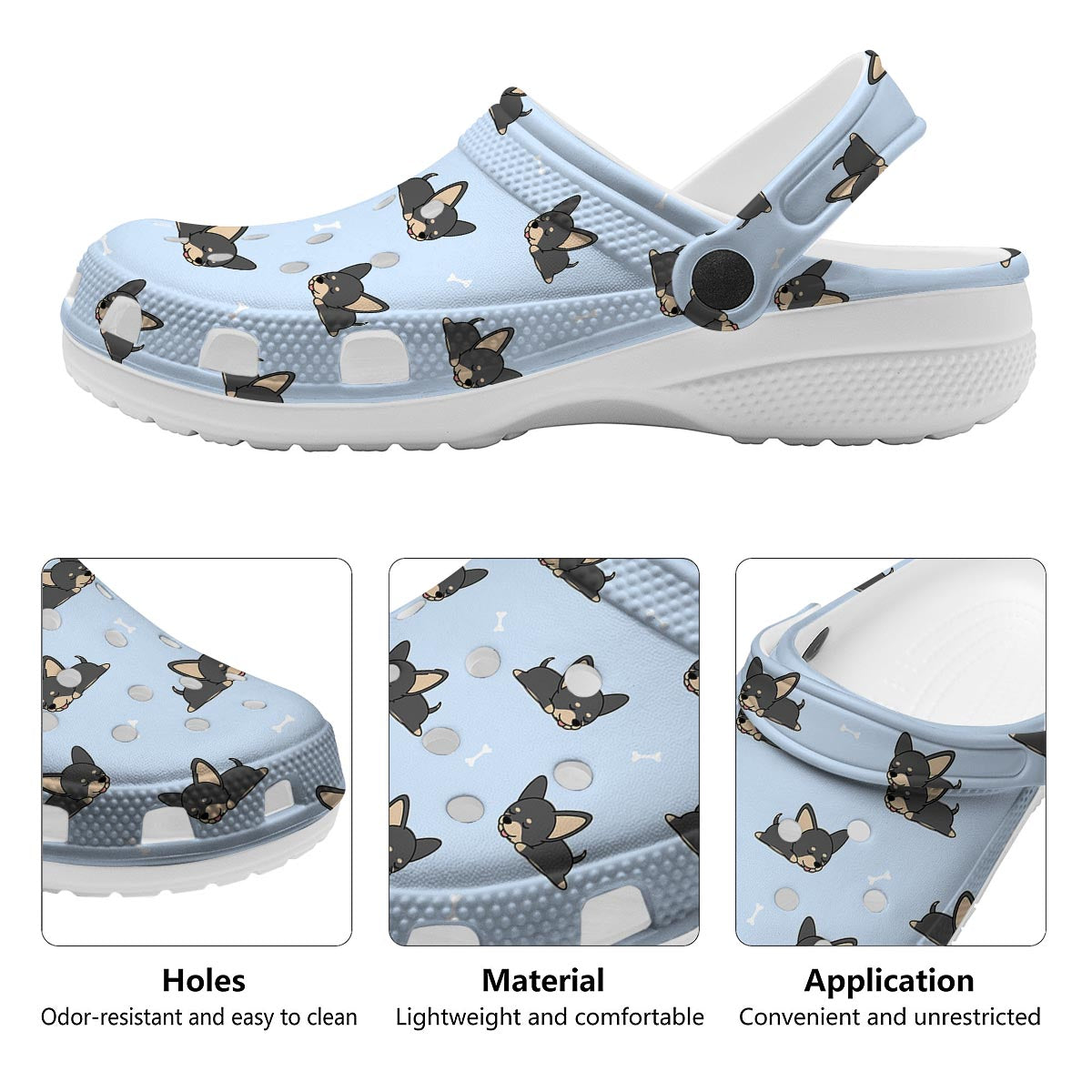 Chihuahua Sleeping Print Pattern Clog-grizzshop