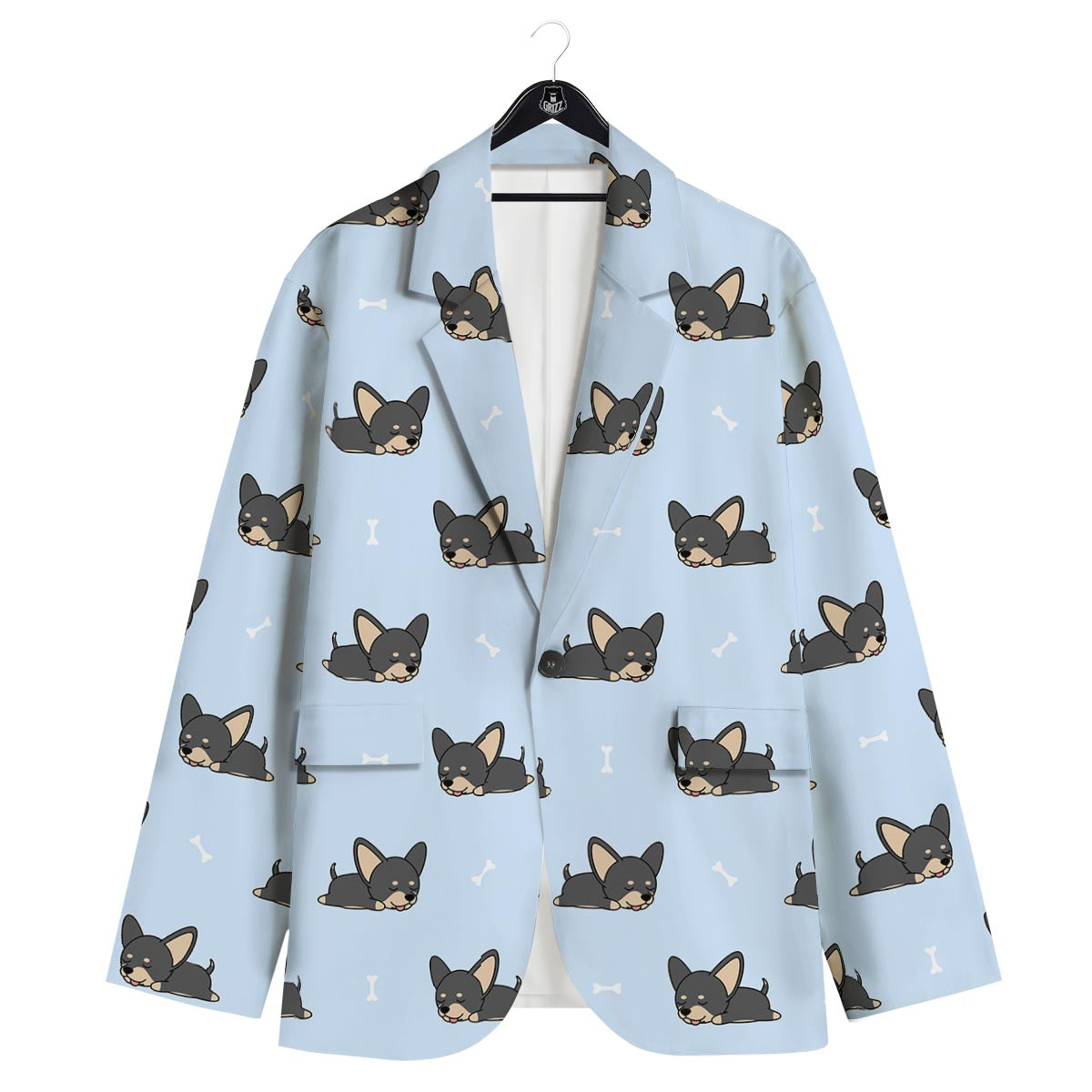 Chihuahua Sleeping Print Pattern Men's Sport Coat-grizzshop