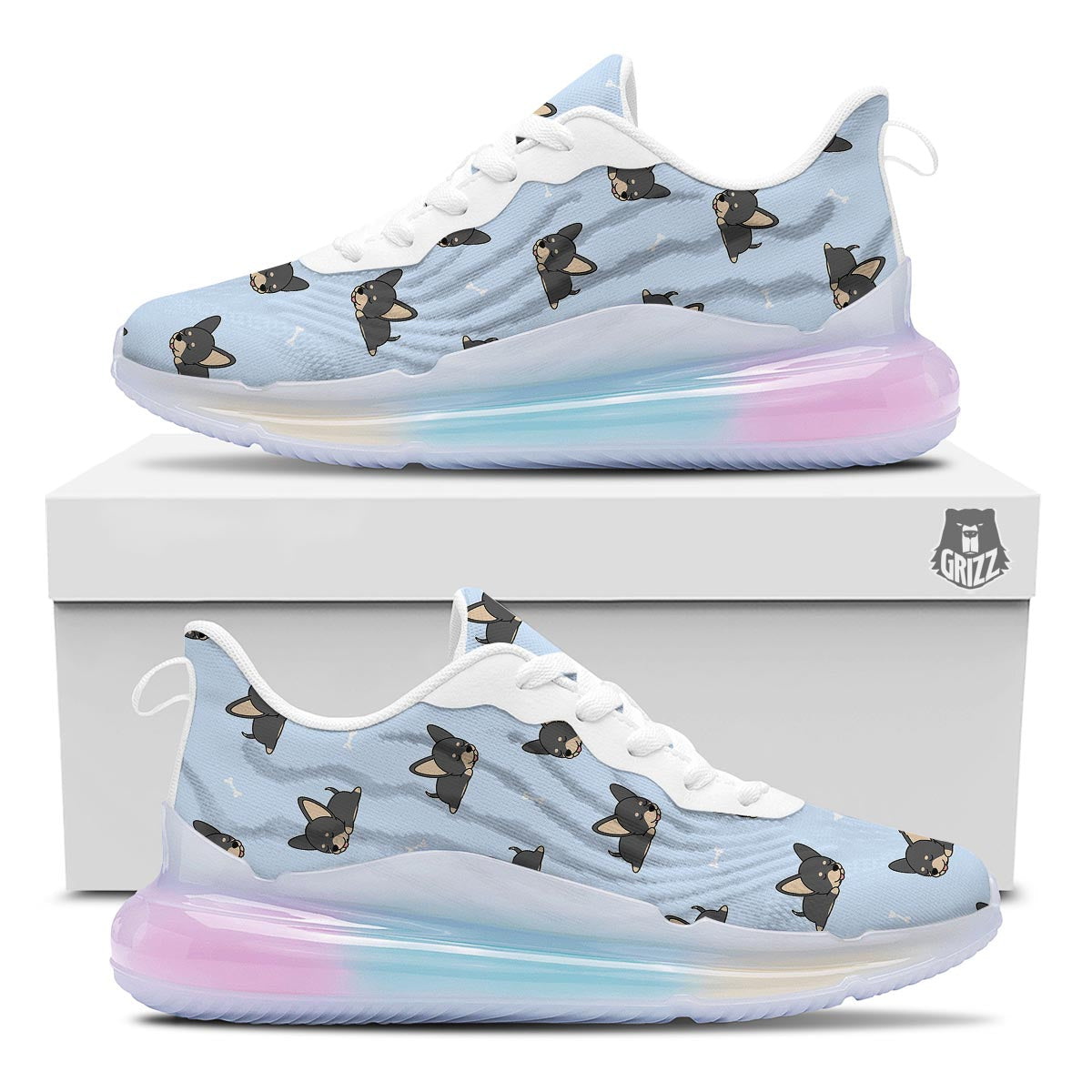 Chihuahua Sleeping Print Pattern Running Sneakers-grizzshop