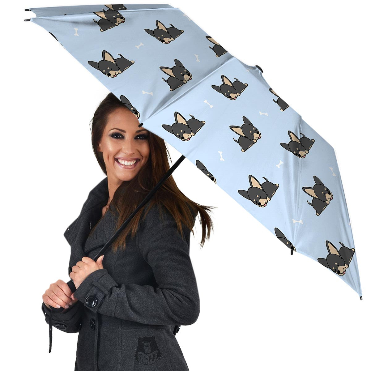 Chihuahua Sleeping Print Pattern Umbrella-grizzshop