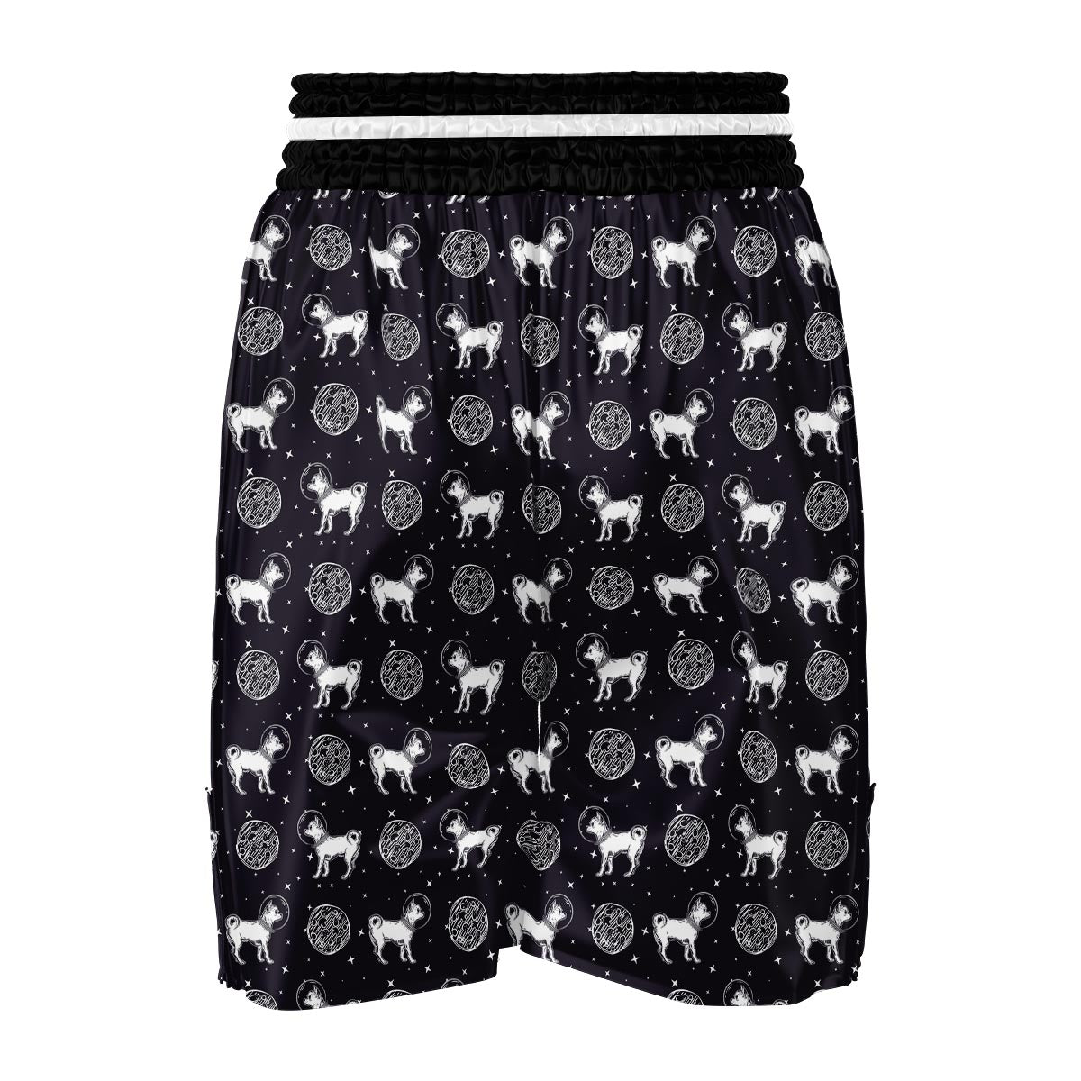 Chihuahua Space Pattern Print Boxing Shorts-grizzshop