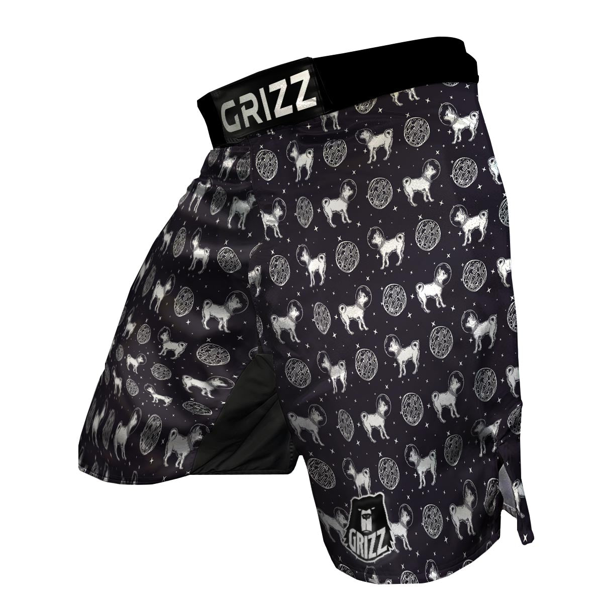Chihuahua Space Pattern Print MMA Shorts-grizzshop