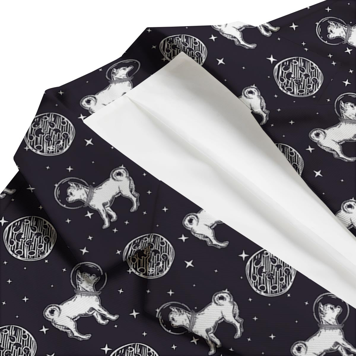Chihuahua Space Pattern Print Men's Blazer-grizzshop