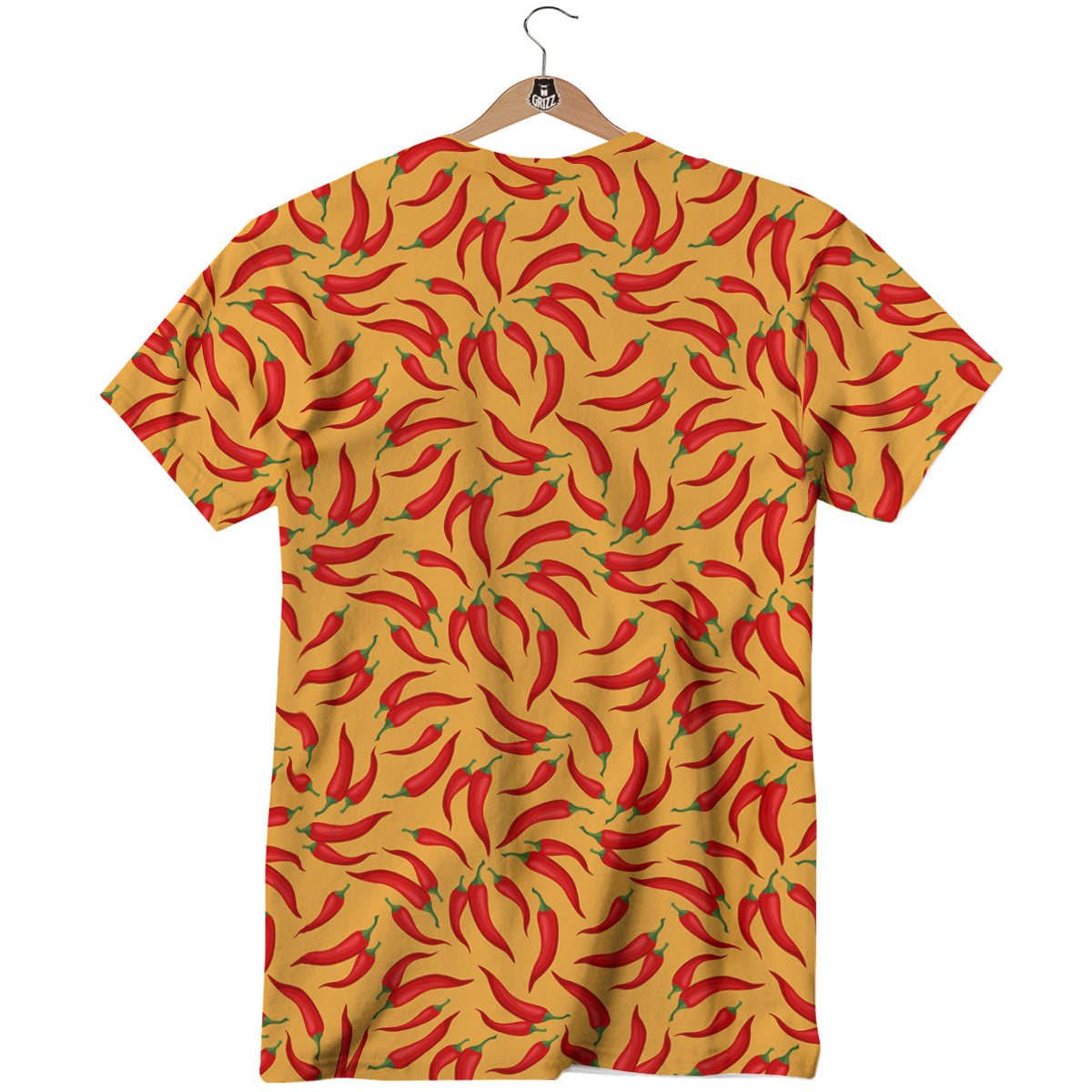 Chili Pepper And Orange Print Pattern T-Shirt-grizzshop