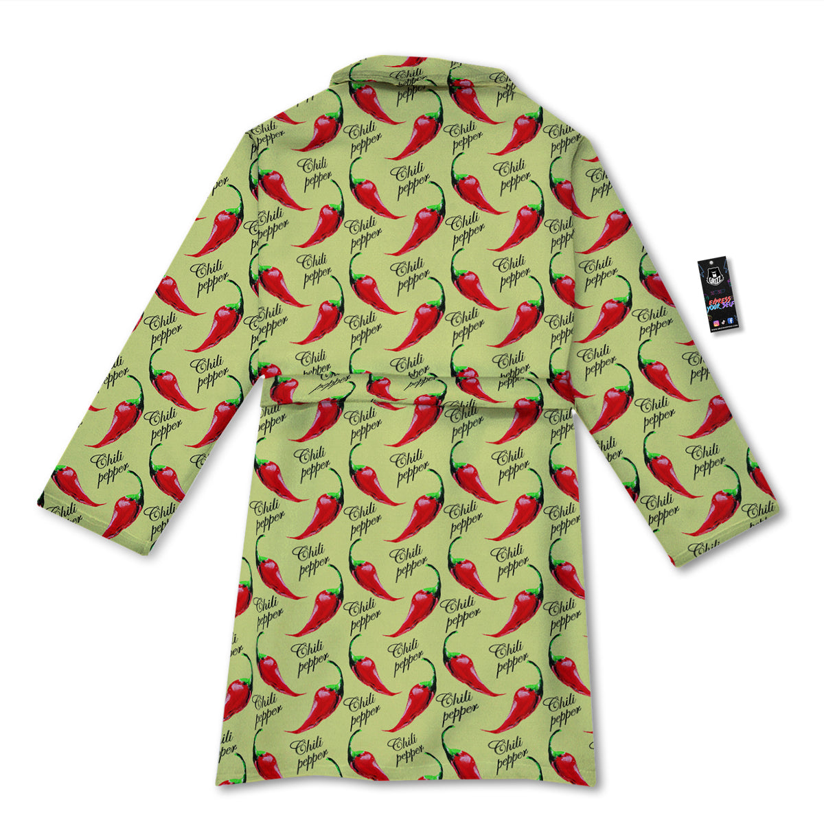 Chili Pepper Vintage Print Pattern Bathrobe-grizzshop