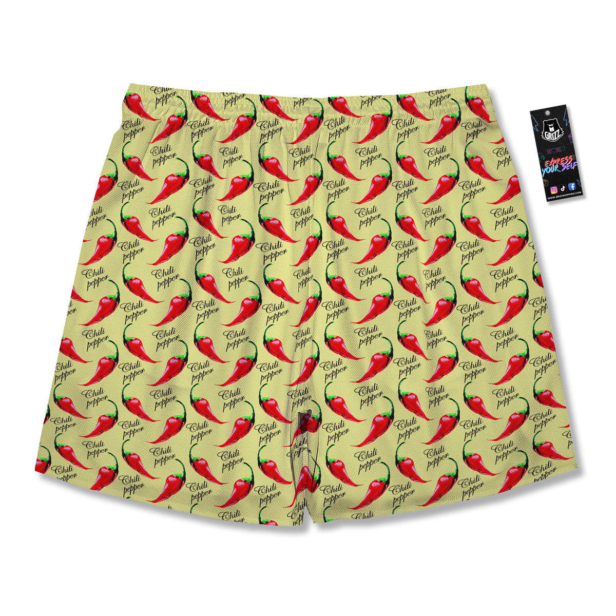 Chili Pepper Vintage Print Pattern Men's Running Shorts-grizzshop