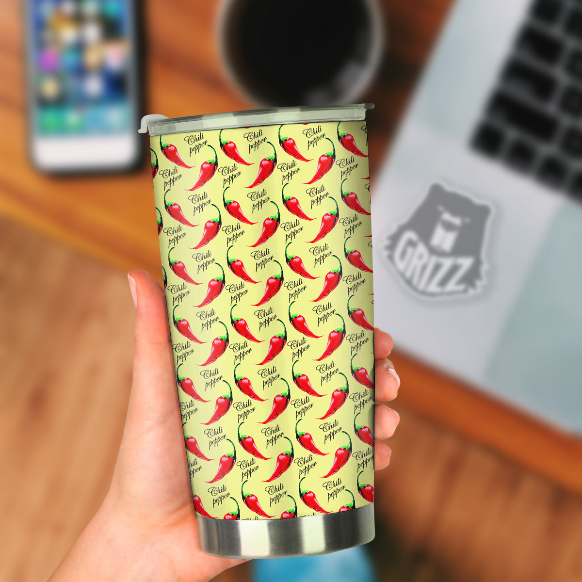 Chili Pepper Vintage Print Pattern Tumbler-grizzshop