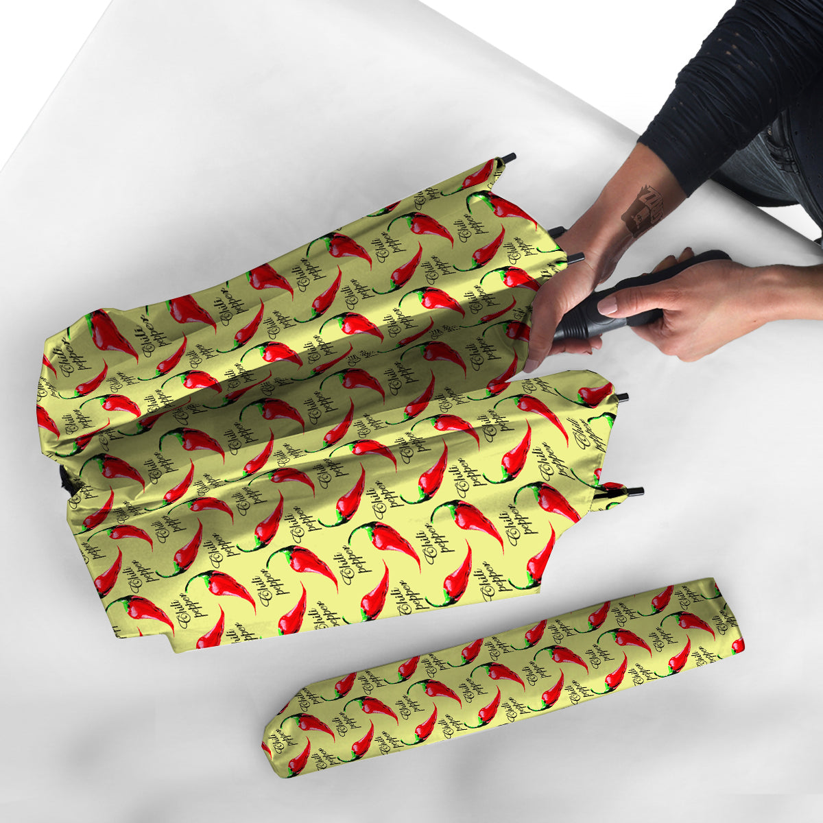 Chili Pepper Vintage Print Pattern Umbrella-grizzshop