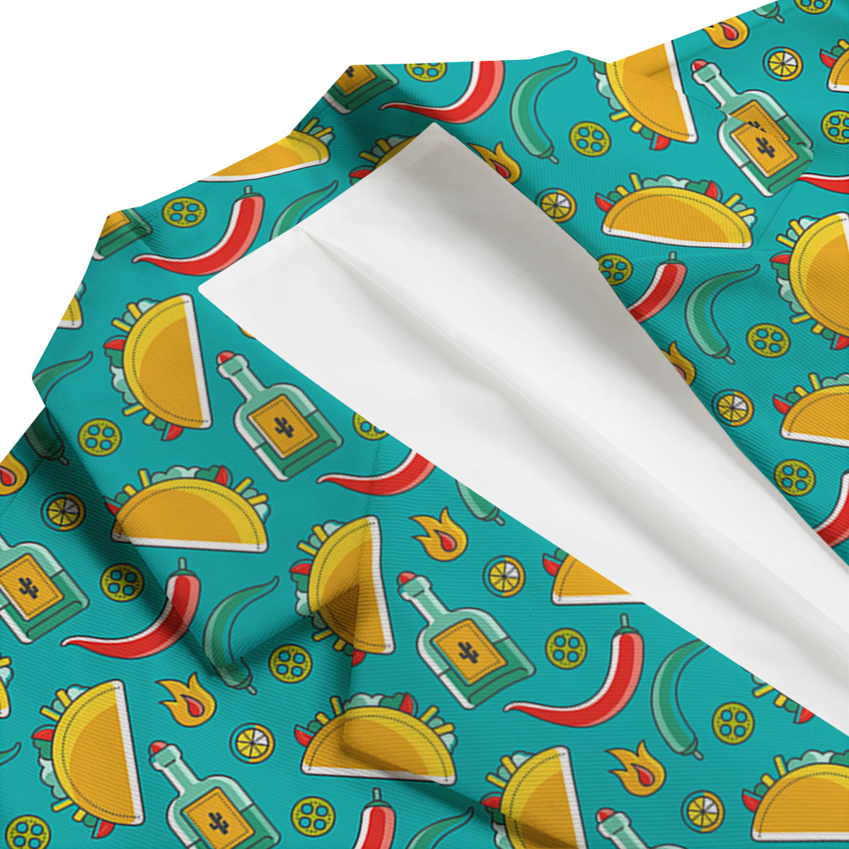 Chilli Taco Pattern Print Men's Blazer-grizzshop