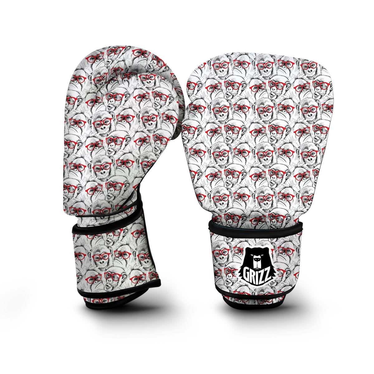 Chimp Monkey Pattern Print Boxing Gloves-grizzshop