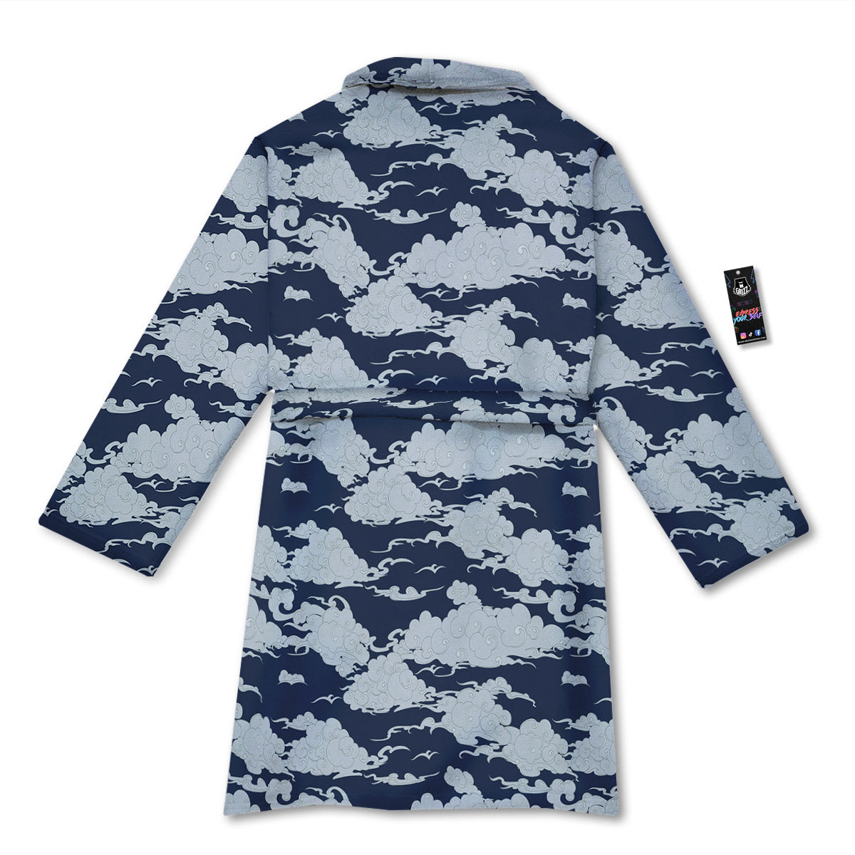 Chinese Cloud Print Pattern Bathrobe-grizzshop