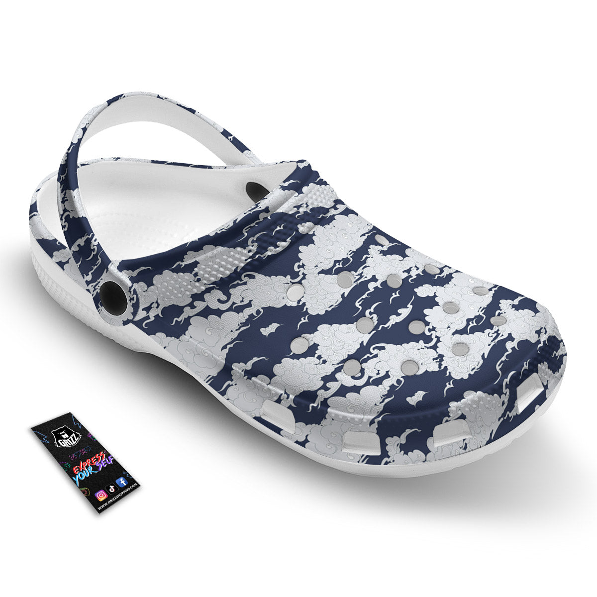 Chinese Cloud Print Pattern Clog-grizzshop