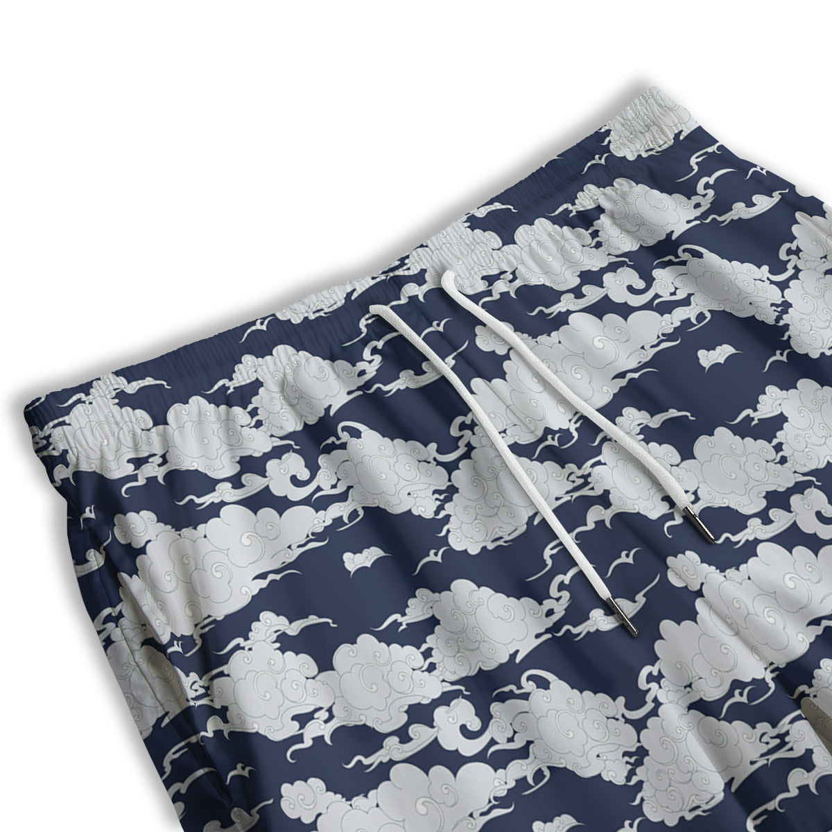 Chinese Cloud Print Pattern Men's Athletic Shorts