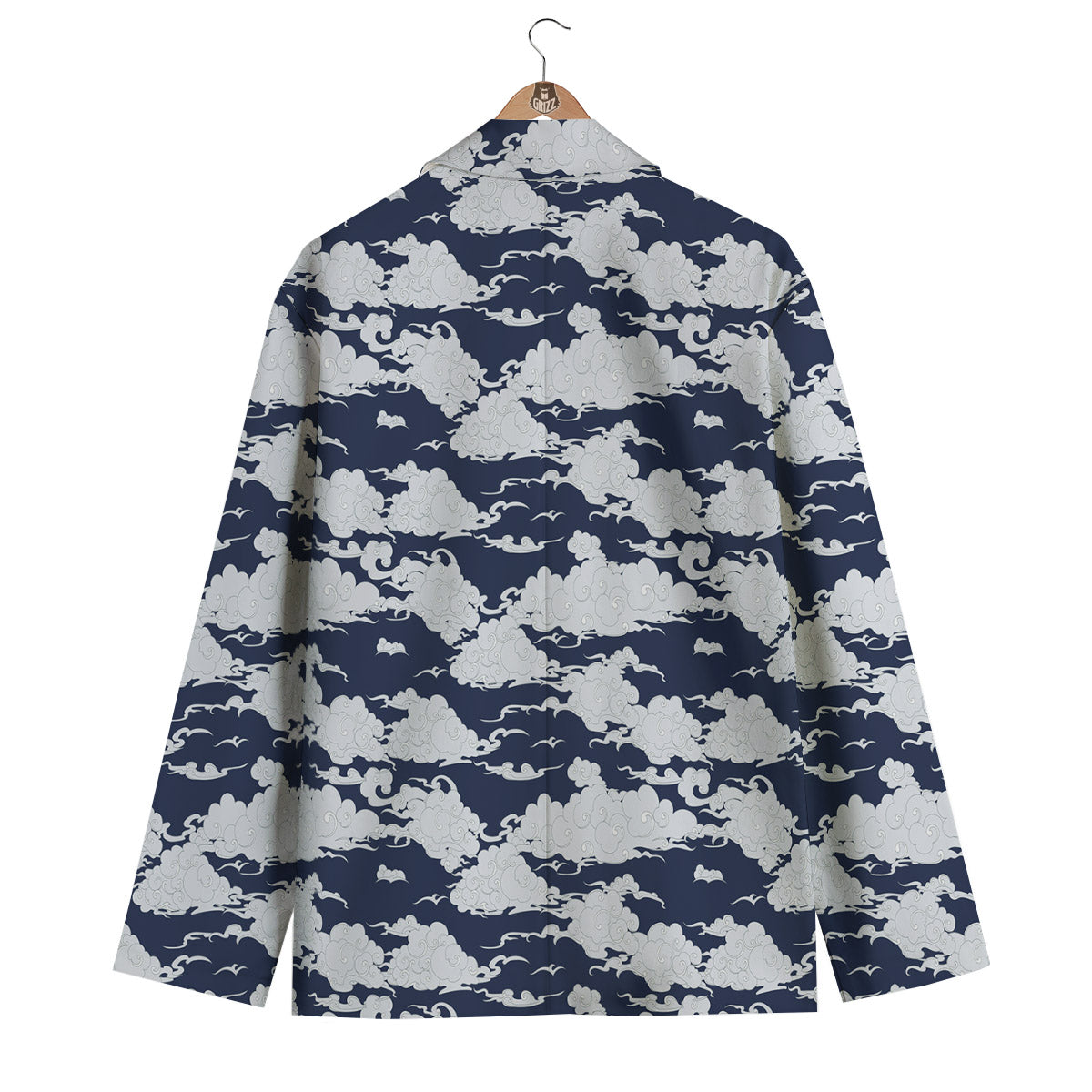 Chinese Cloud Print Pattern Men's Blazer-grizzshop