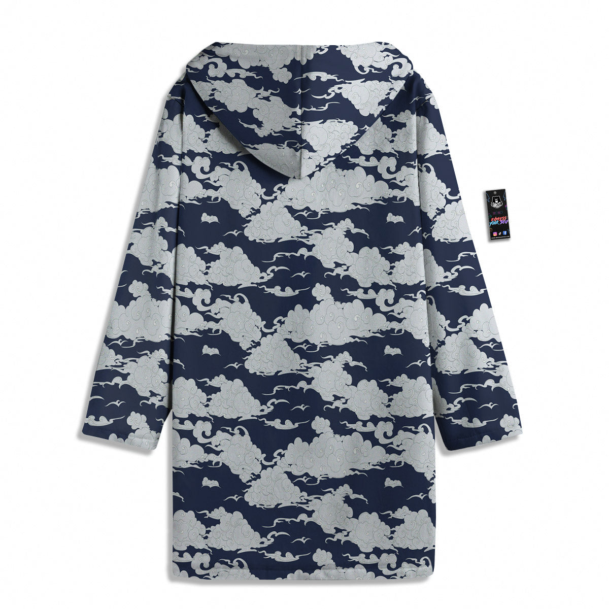 Chinese Cloud Print Pattern Men's Windbreaker Jacket-grizzshop