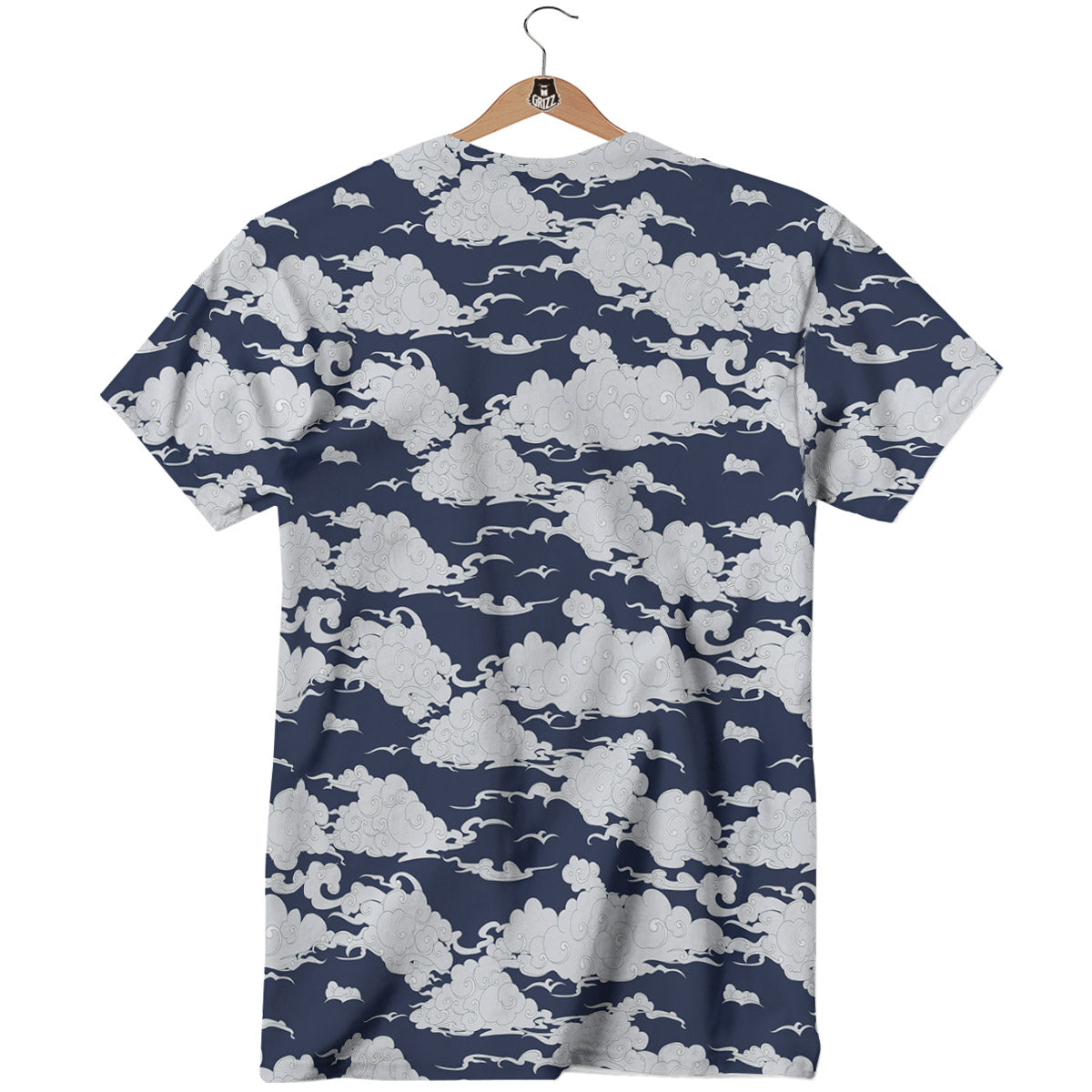Chinese Cloud Print Pattern T-Shirt-grizzshop