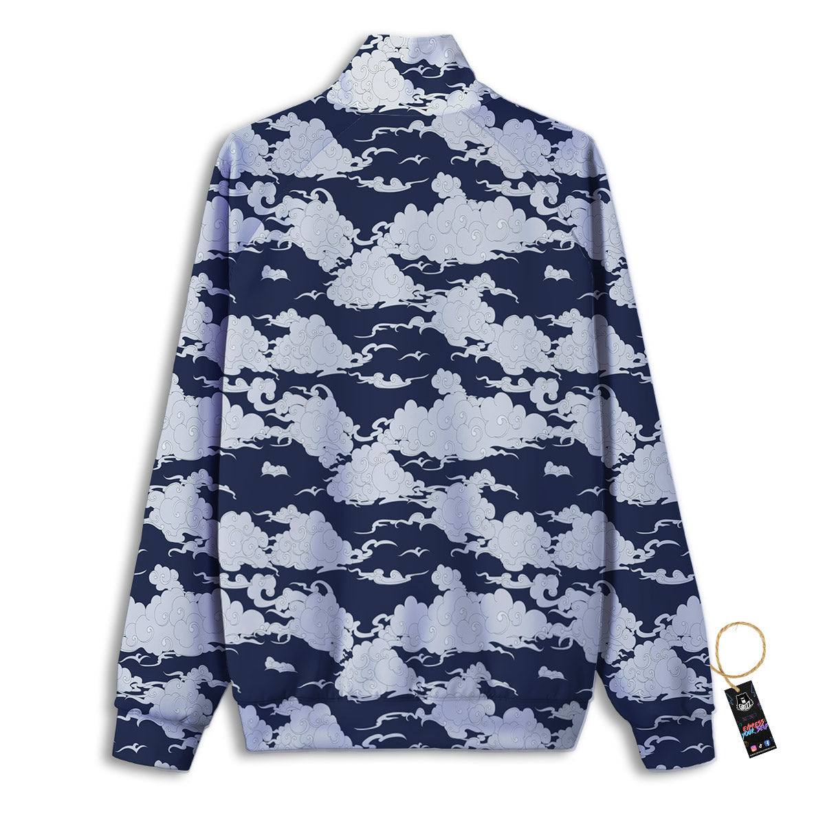 Chinese Cloud Print Pattern Track Jacket-grizzshop