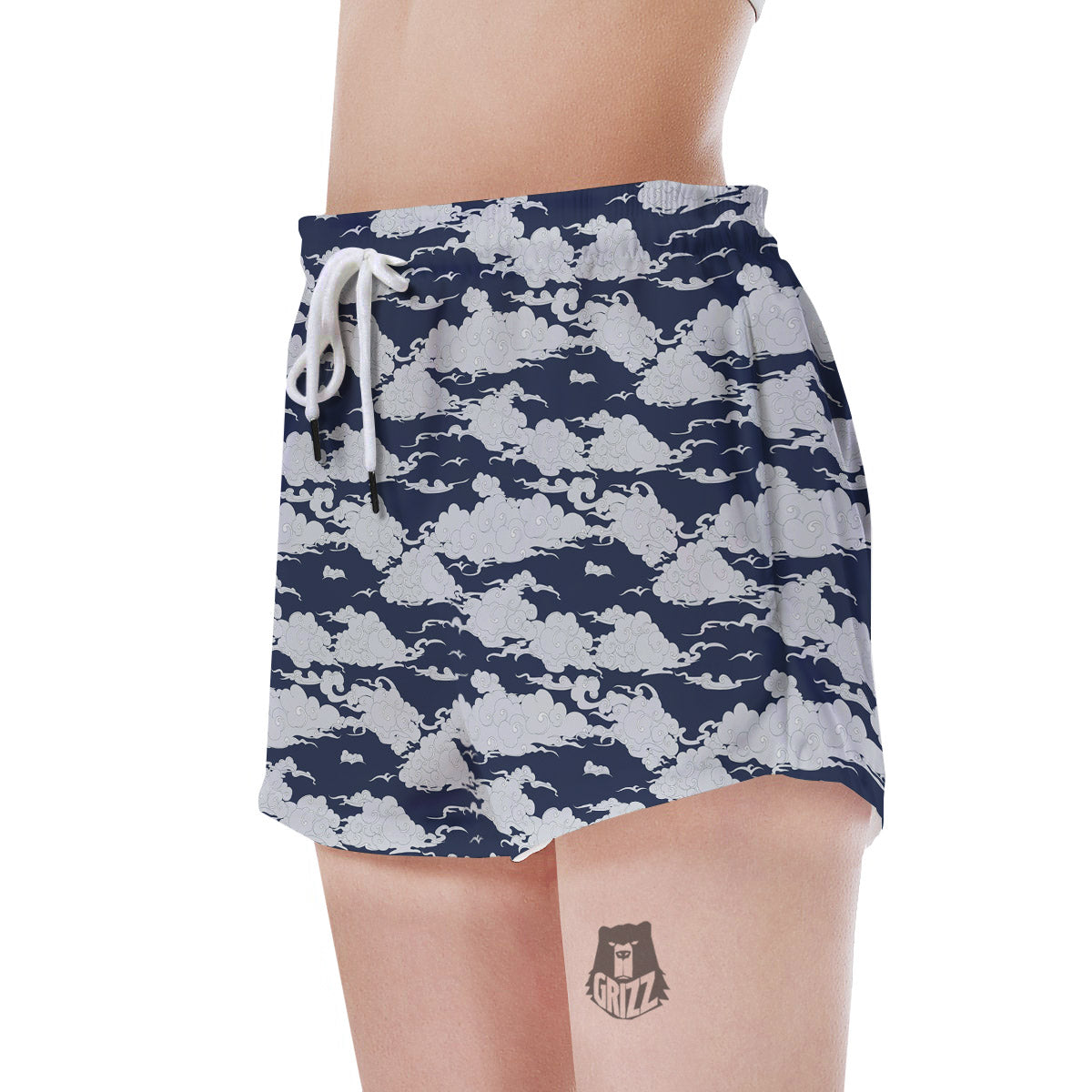 Chinese Cloud Print Pattern Women's Shorts-grizzshop