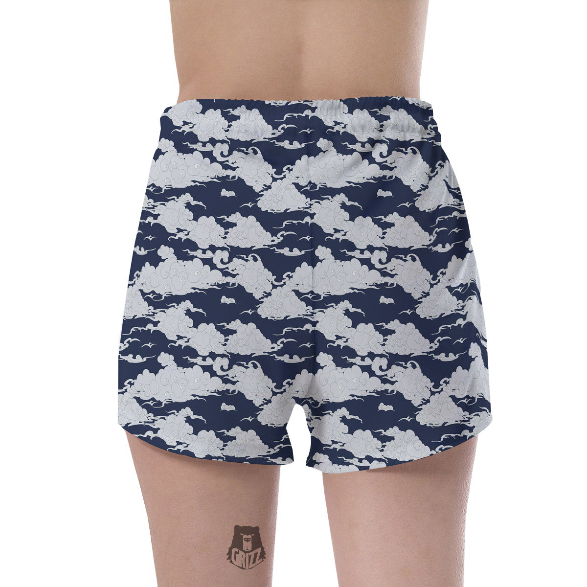 Chinese Cloud Print Pattern Women's Shorts-grizzshop