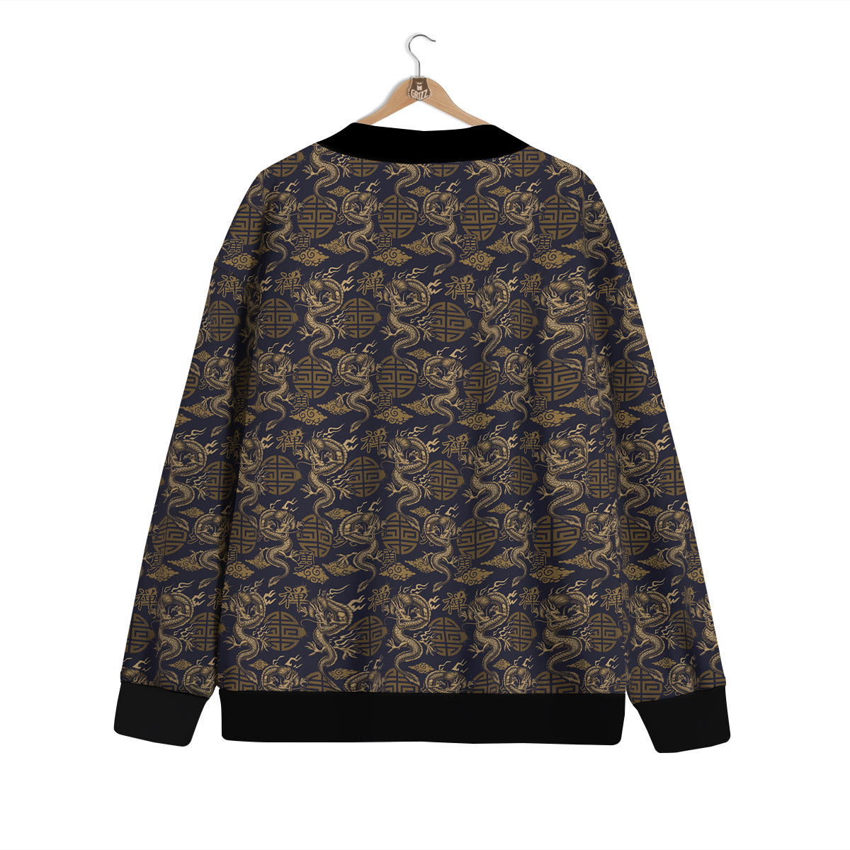 Chinese Dragon Print Pattern Cardigan-grizzshop