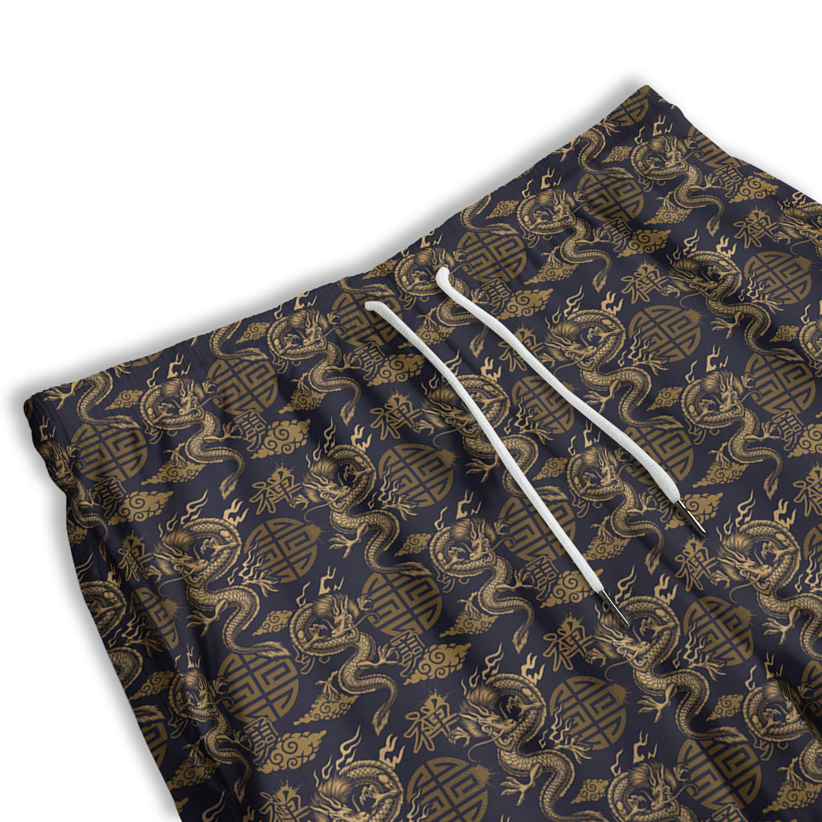 Chinese Dragon Print Pattern Men's Athletic Shorts