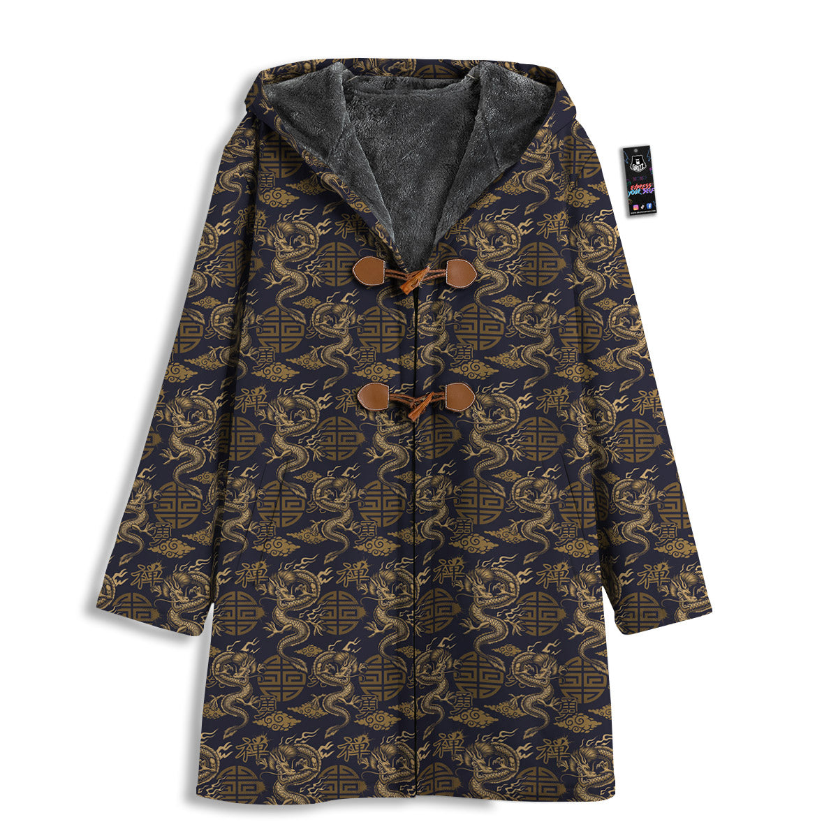 Chinese Dragon Print Pattern Men's Windbreaker Jacket-grizzshop