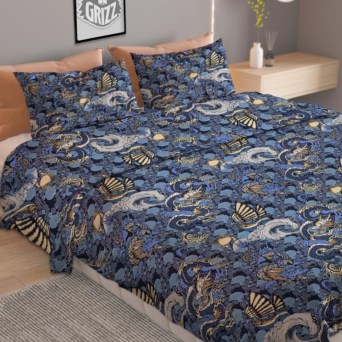 Dachshund Wearing Red Sunglasses Print Duvet Cover Bedding Set