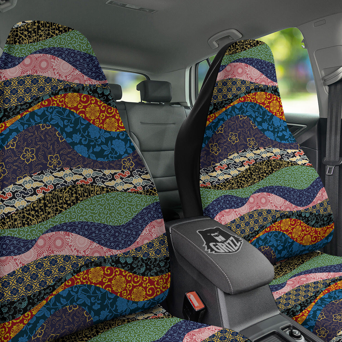 Chinese Fabric Art Print Pattern Car Seat Covers-grizzshop