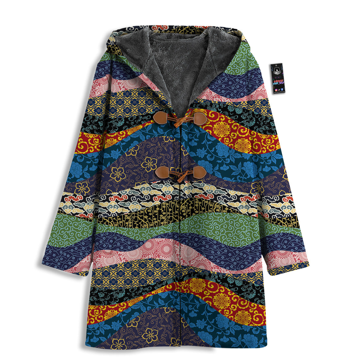 Chinese Fabric Art Print Pattern Men's Windbreaker Jacket-grizzshop