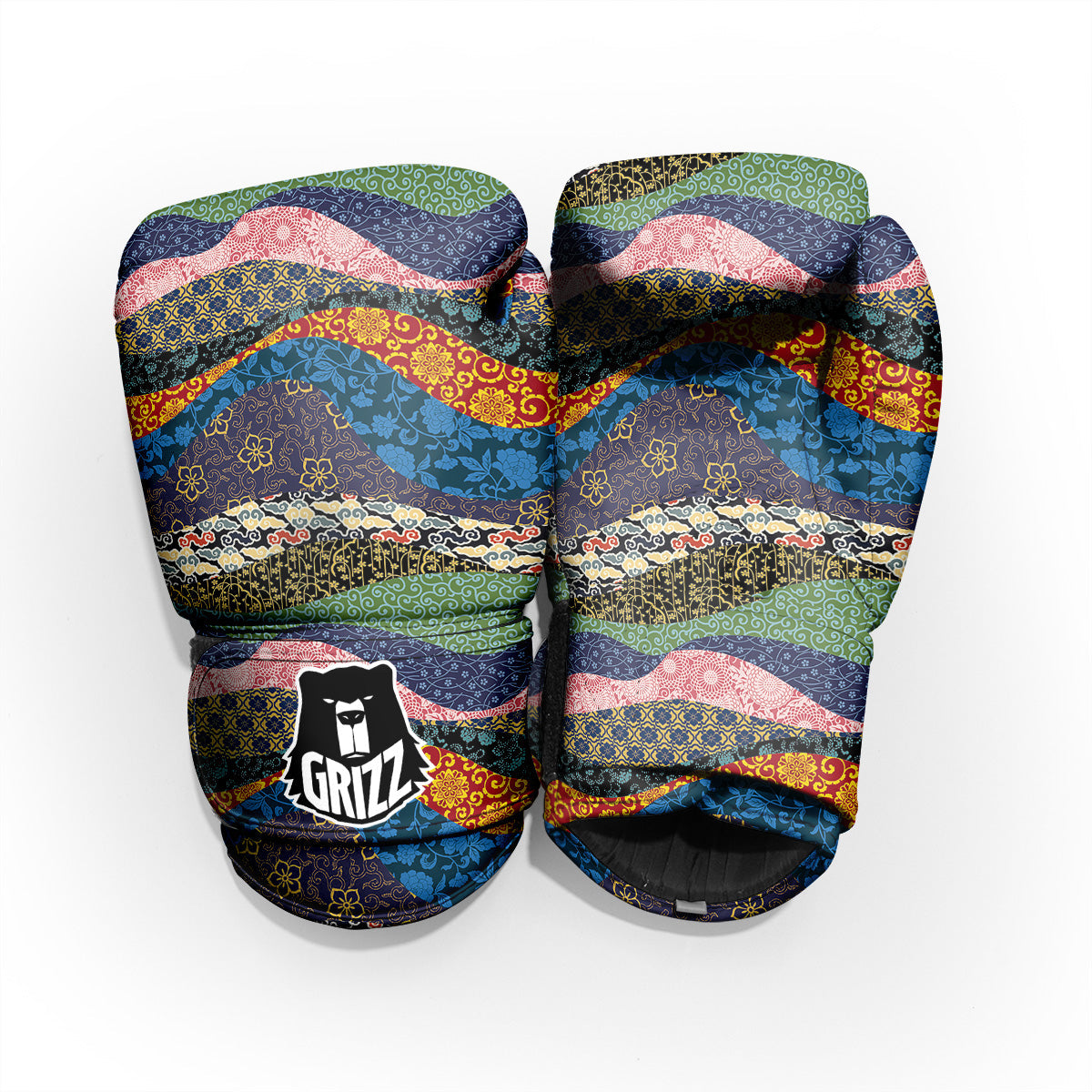 Chinese Fabric Art Print Pattern Pro Boxing Glove